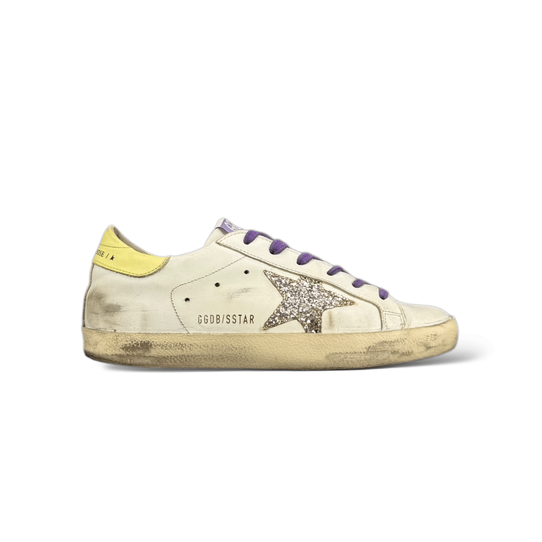 0000002268 Golden Goose Super Star Blanc/Jaune/Violet 36