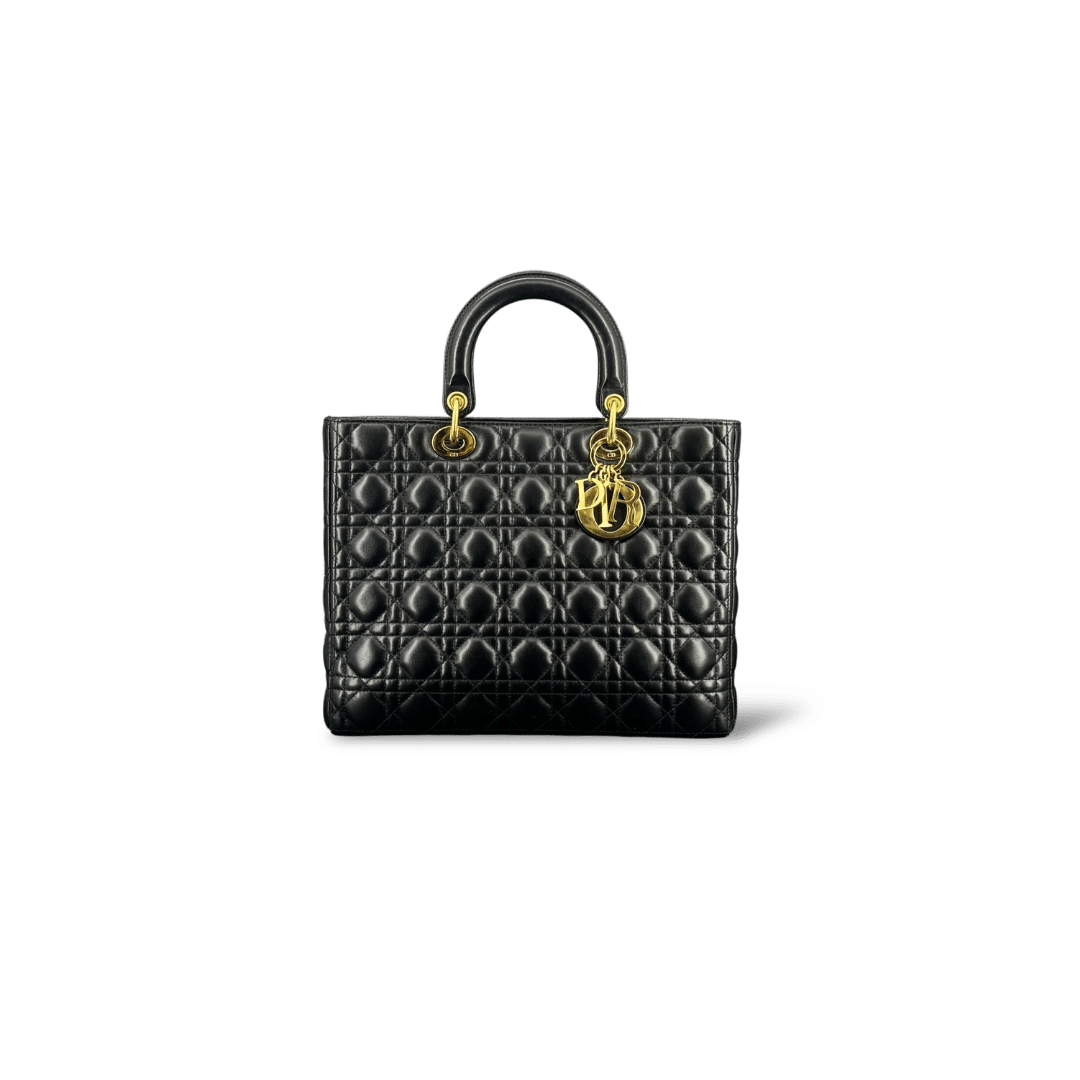 Dior Book Tote Noir et Doré Médium