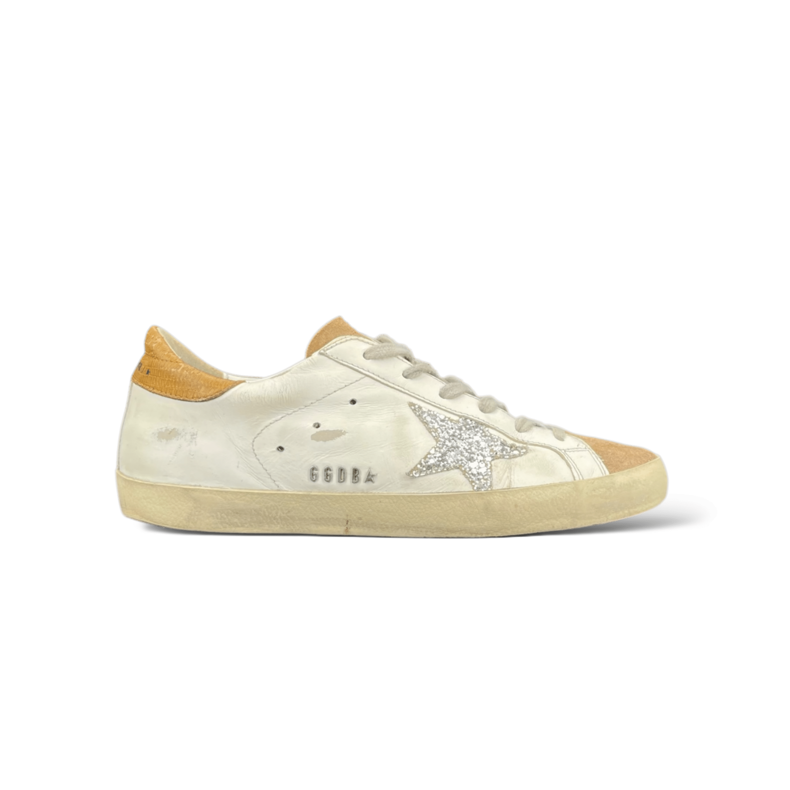 Golden Goose Super Star Blanc/Argenté/Paillette/Jaune 38