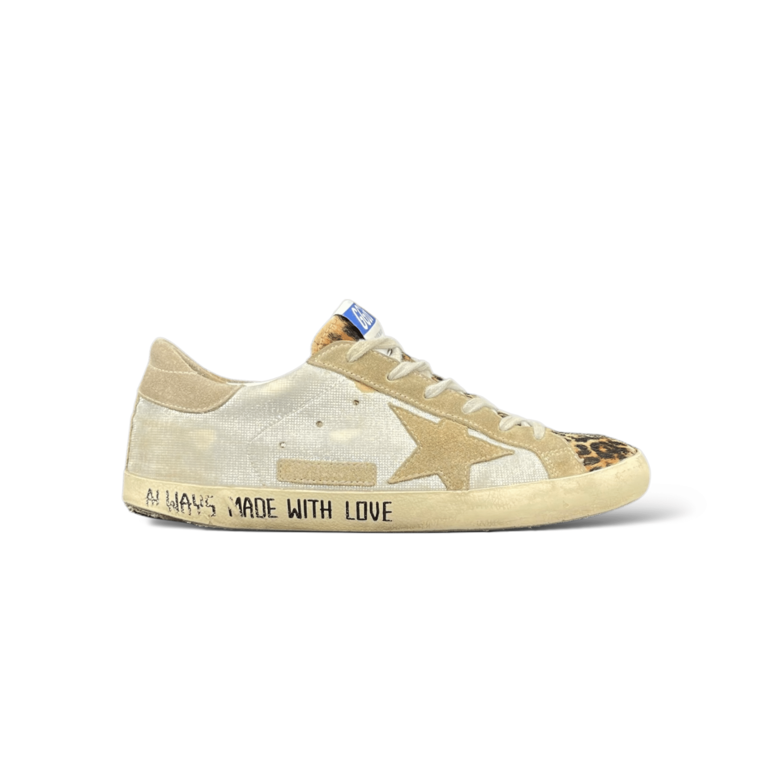 Golden Goose Super Star Argenté/Beige/Léopard 38