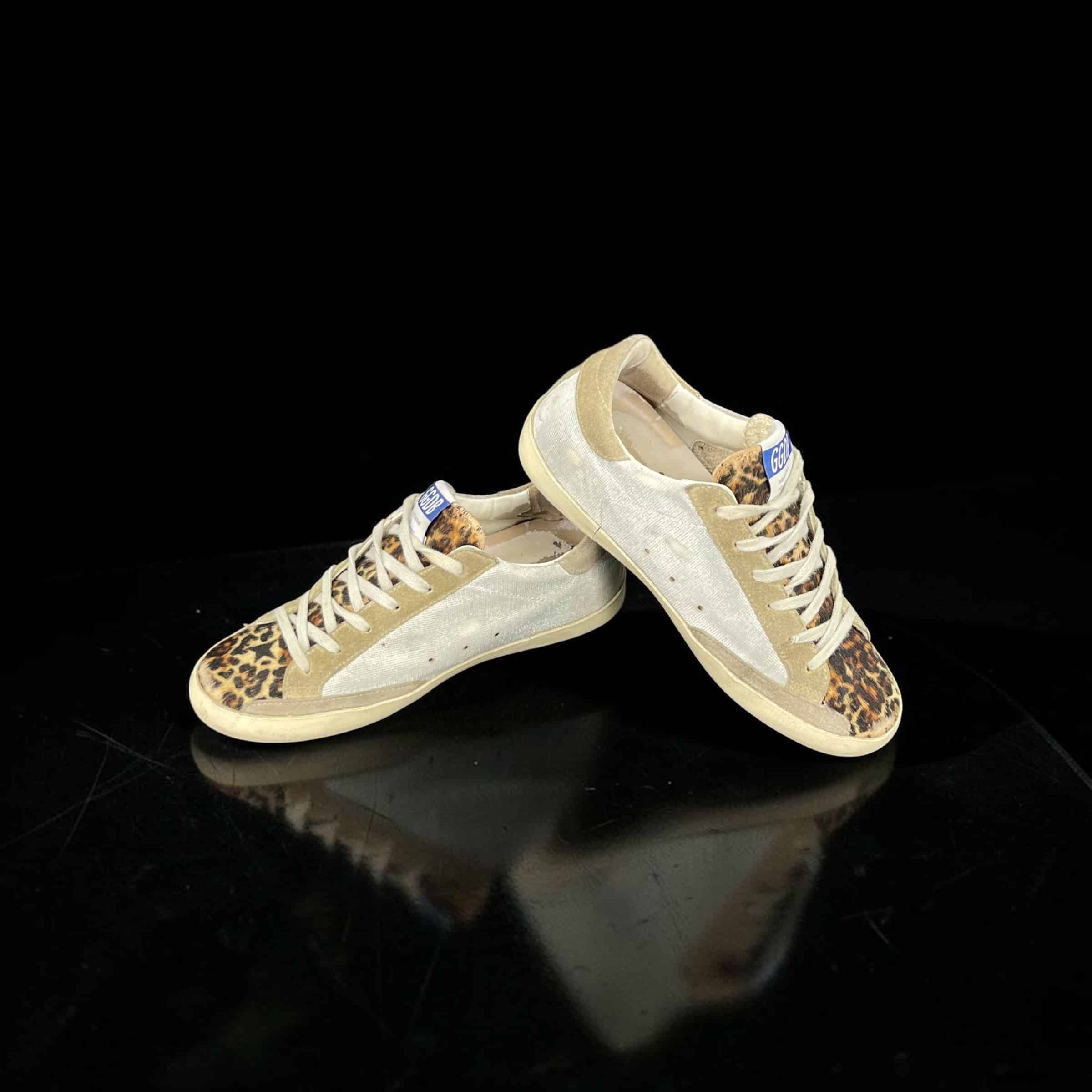 Golden Goose Super Star Argenté/Beige/Léopard 38 – 3