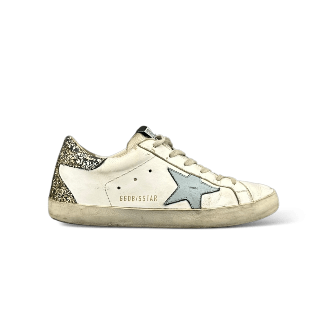 Golden Goose Super Star Blanc/Bleu/Doré 36