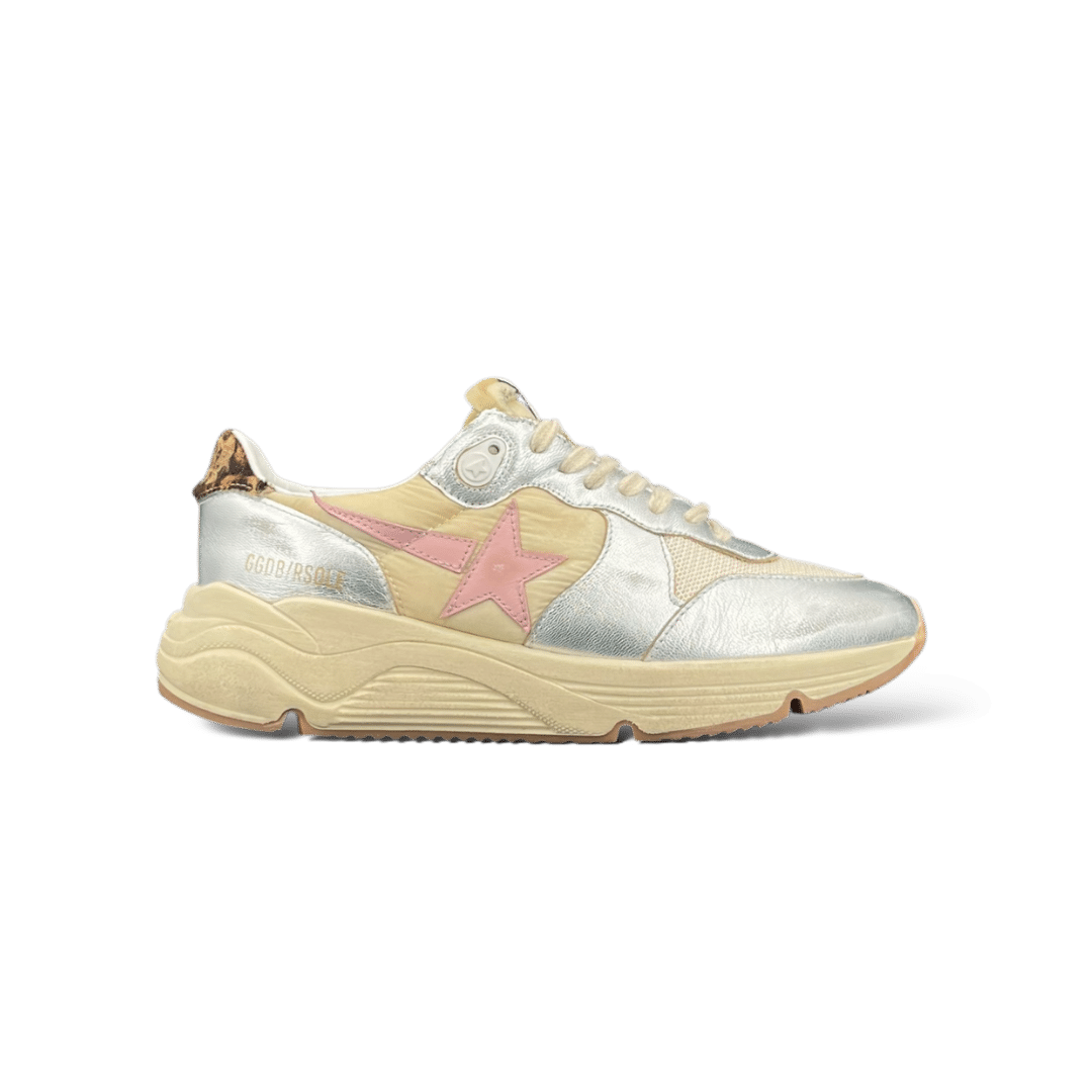 Golden Goose Running Beige/Rose/Argenté/Léopard 37