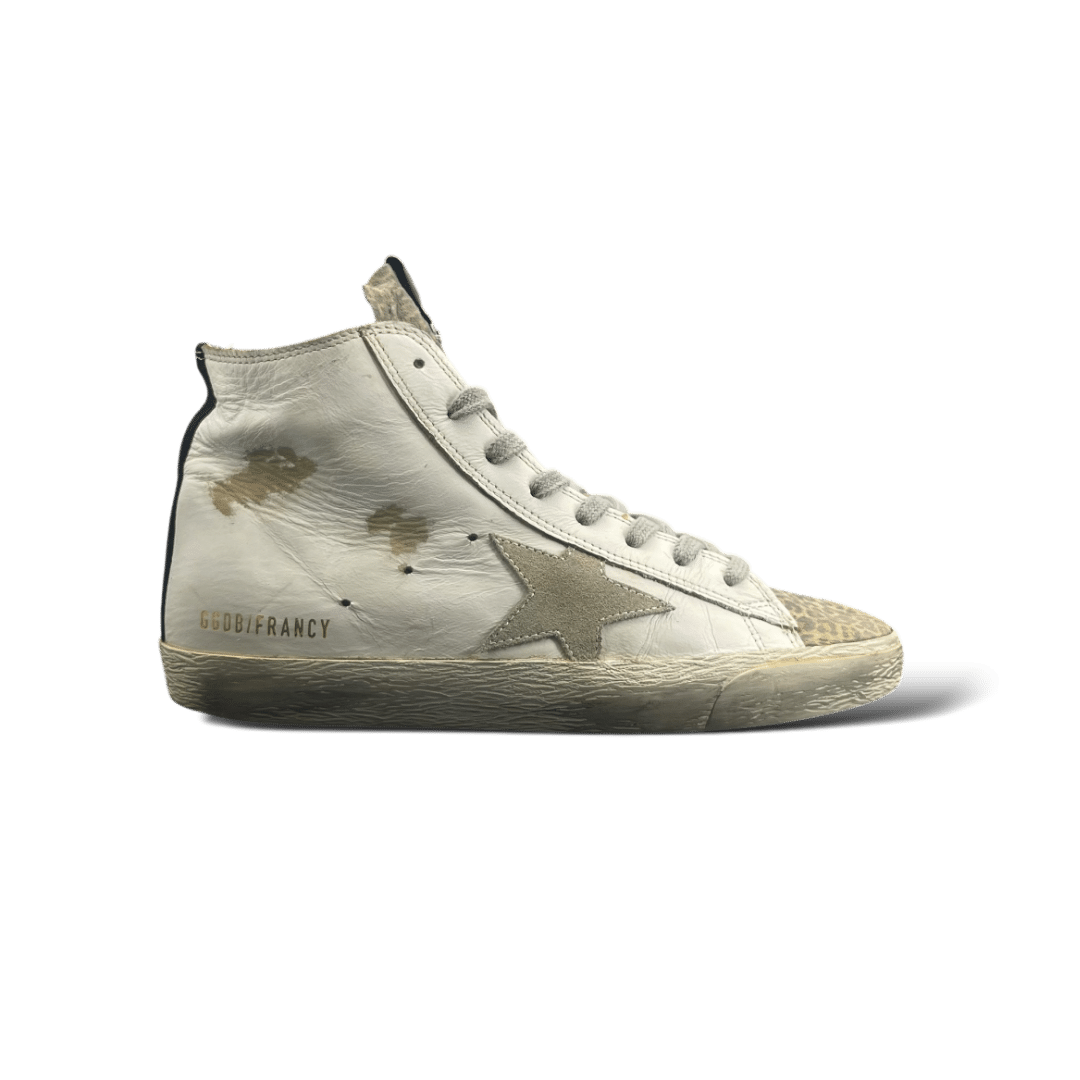 Golden Goose Francy Blanches et Léopard 36