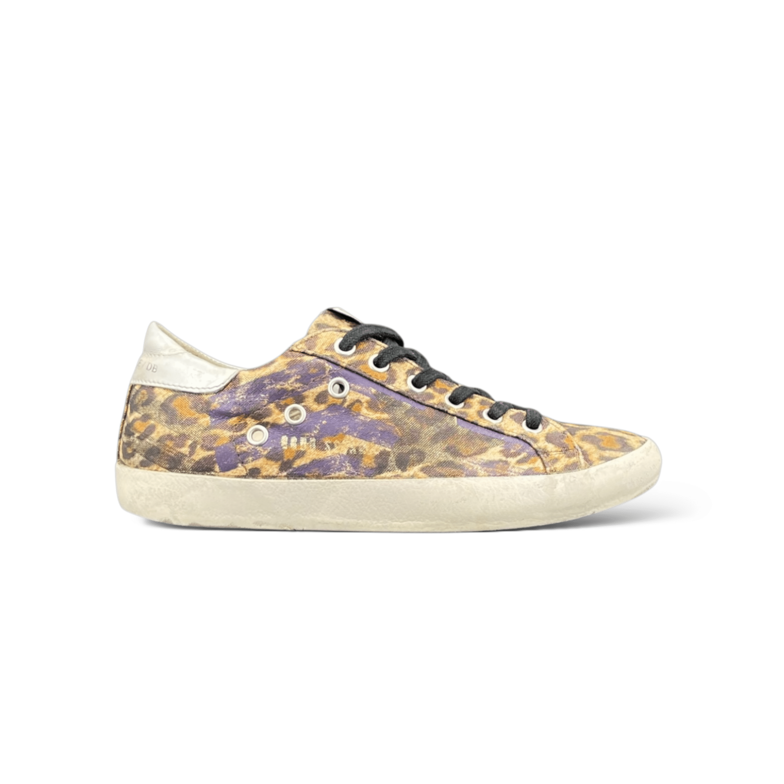 Golden Goose Super Star Blanc/Léopard/Violet 36