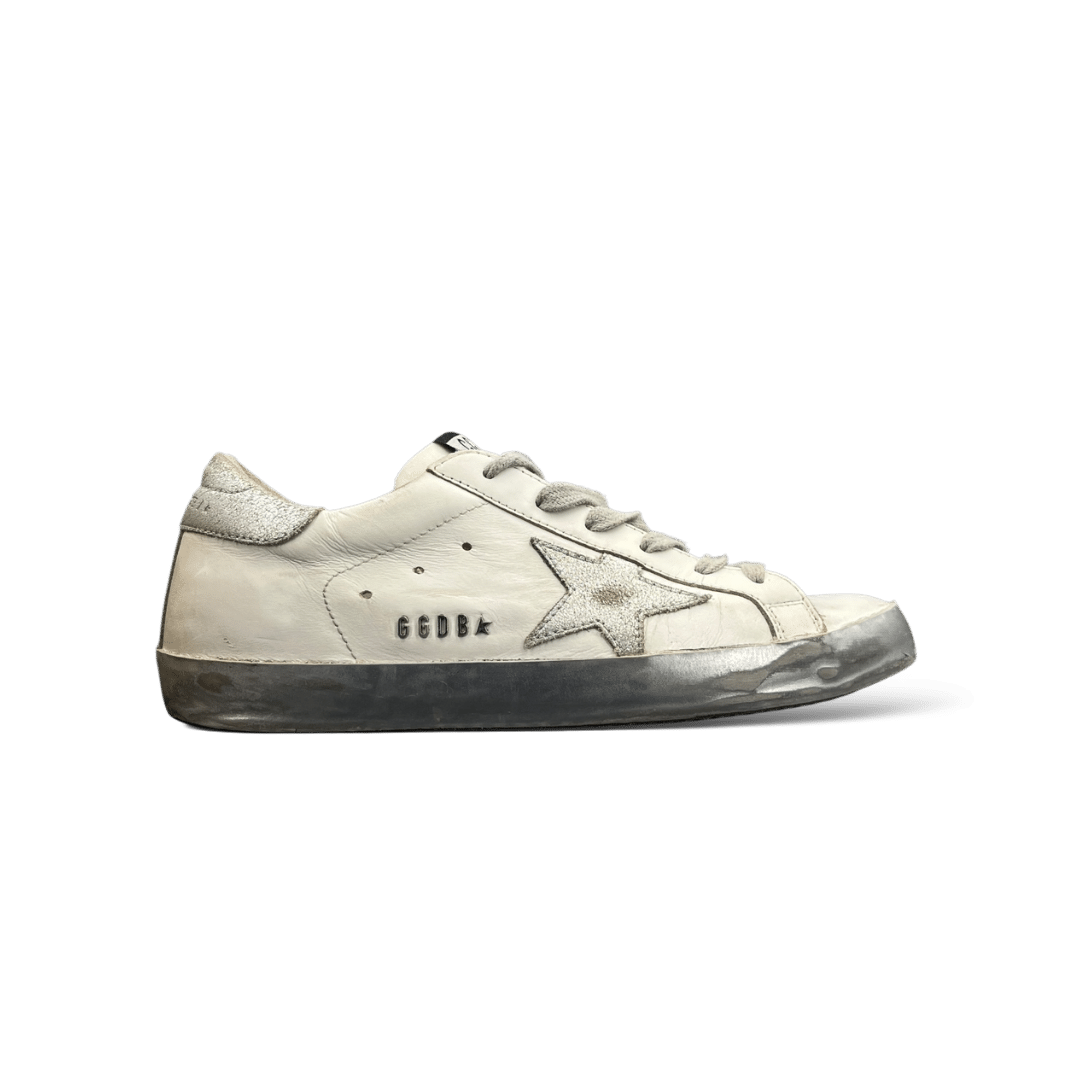 Golden Goose Super Star / Blanc / Argenté / 38