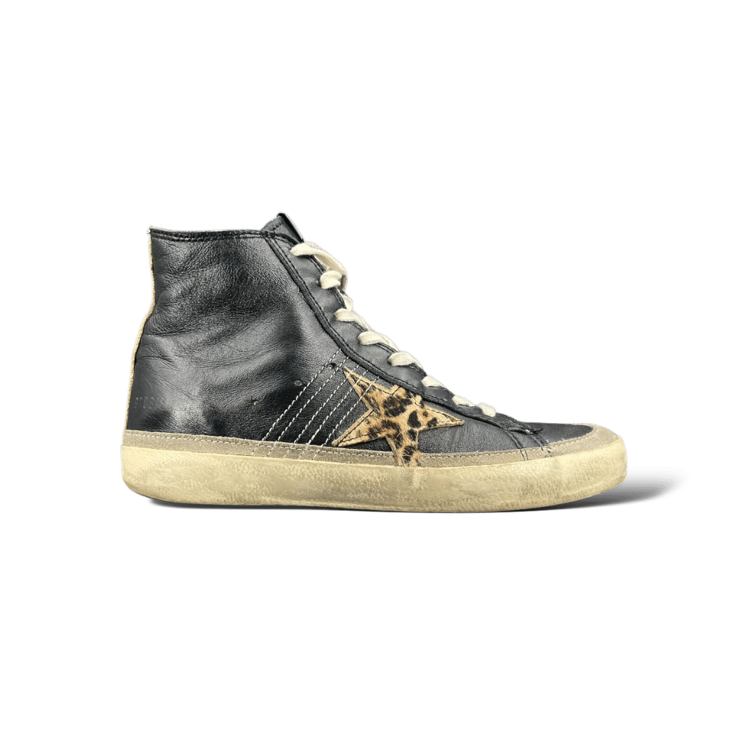 Golden Goose Francy / Noir / Léopard / 36