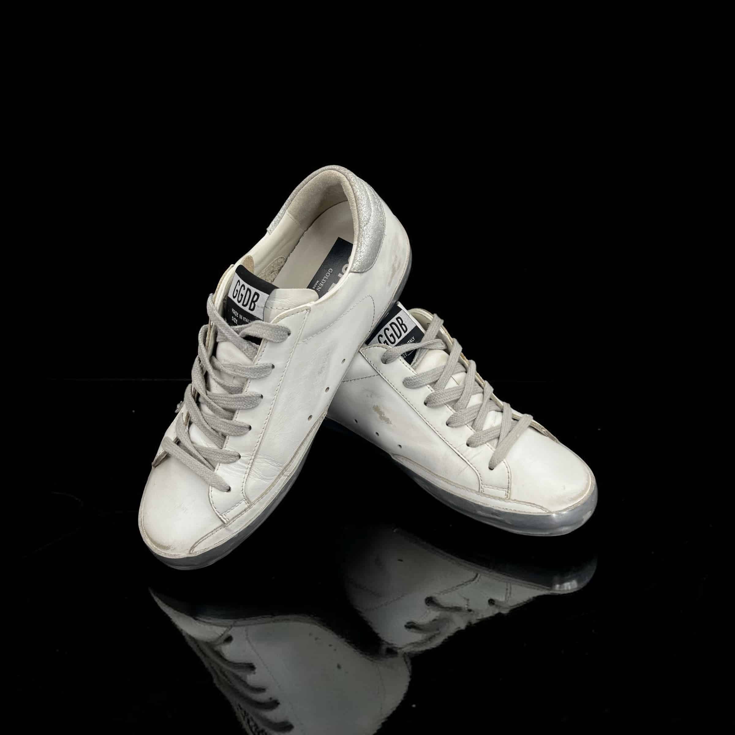 Golden Goose Super Star / Blanc / Argenté / 38 – 3