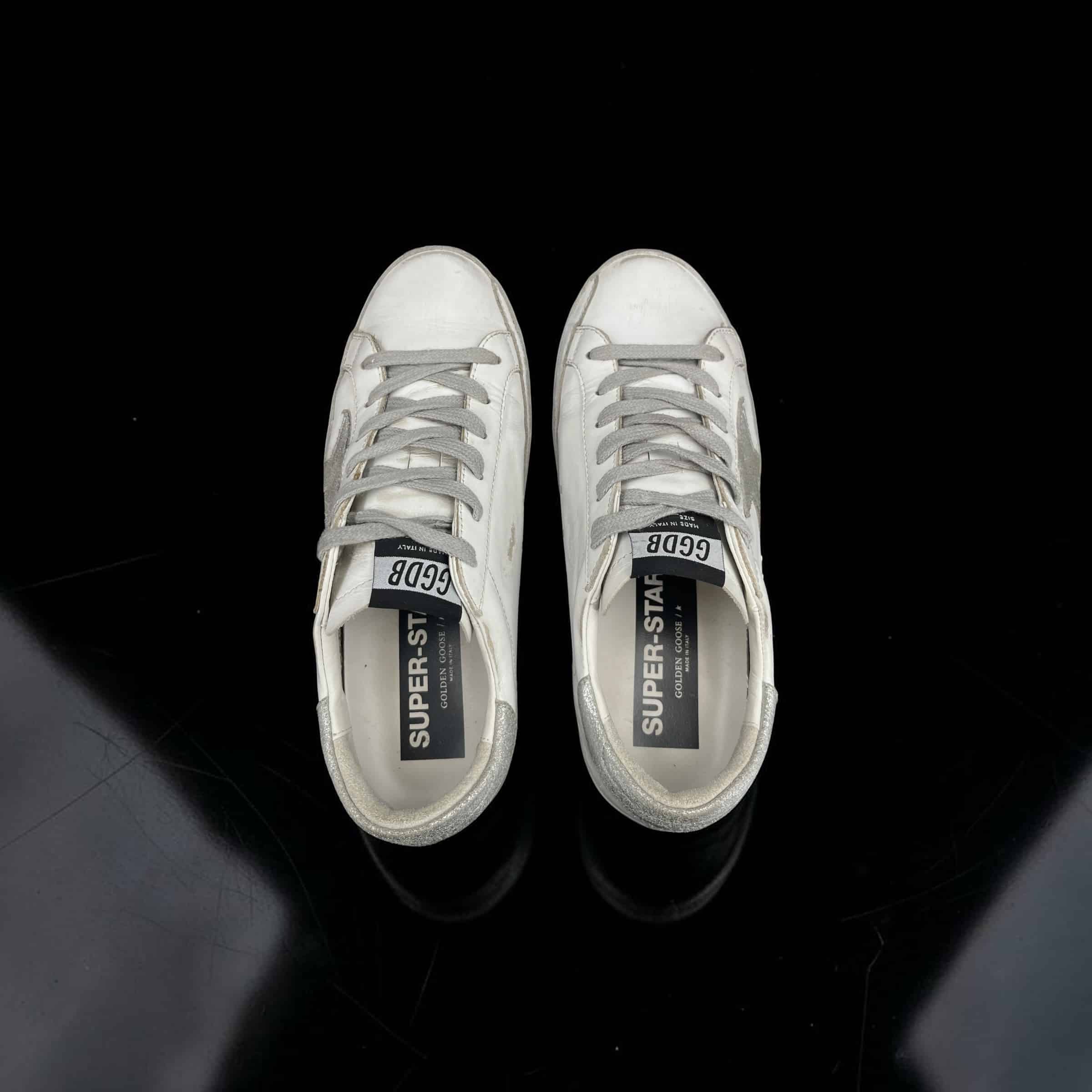 Golden Goose Super Star / Blanc / Argenté / 38 – 5