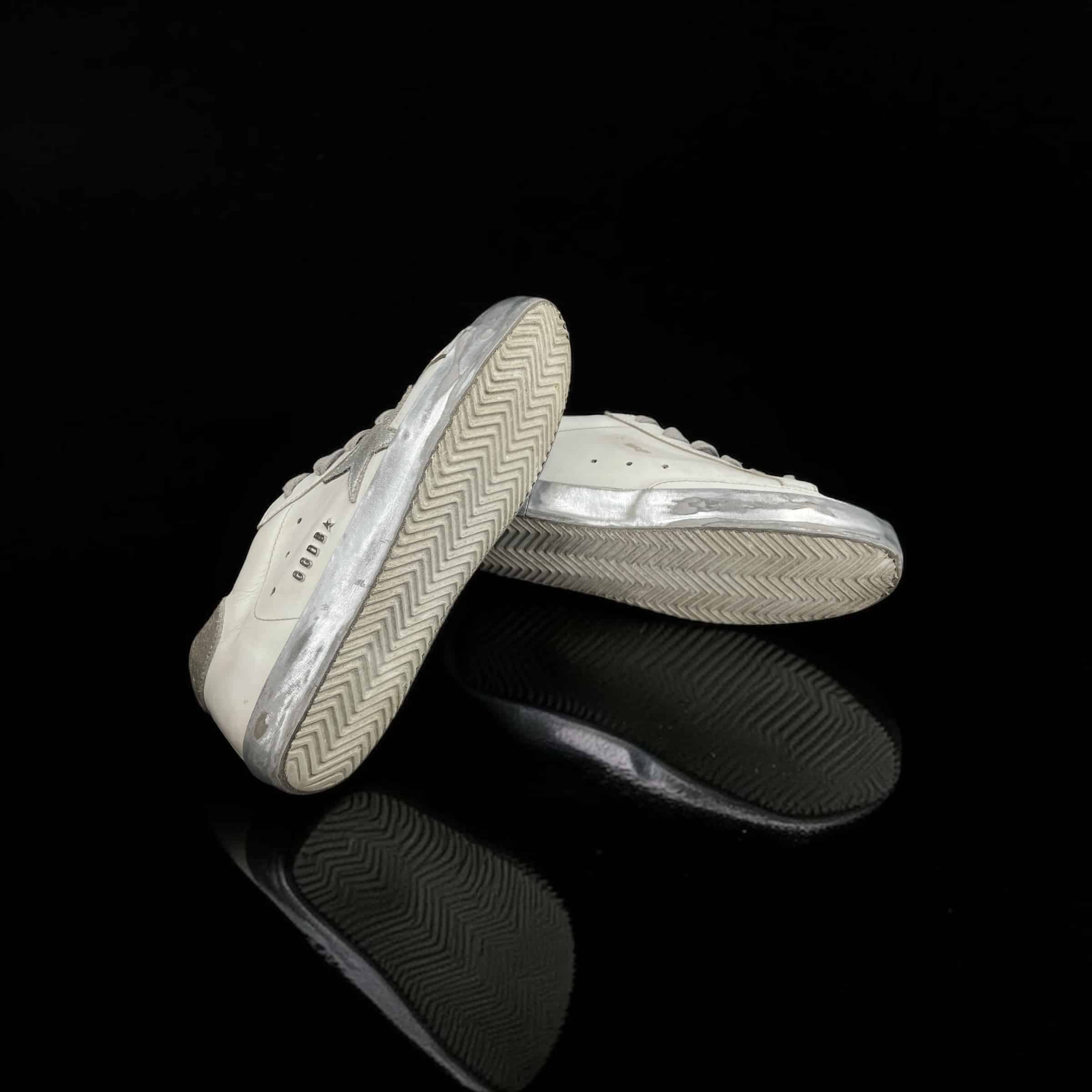 Golden Goose Super Star / Blanc / Argenté / 38 – 4