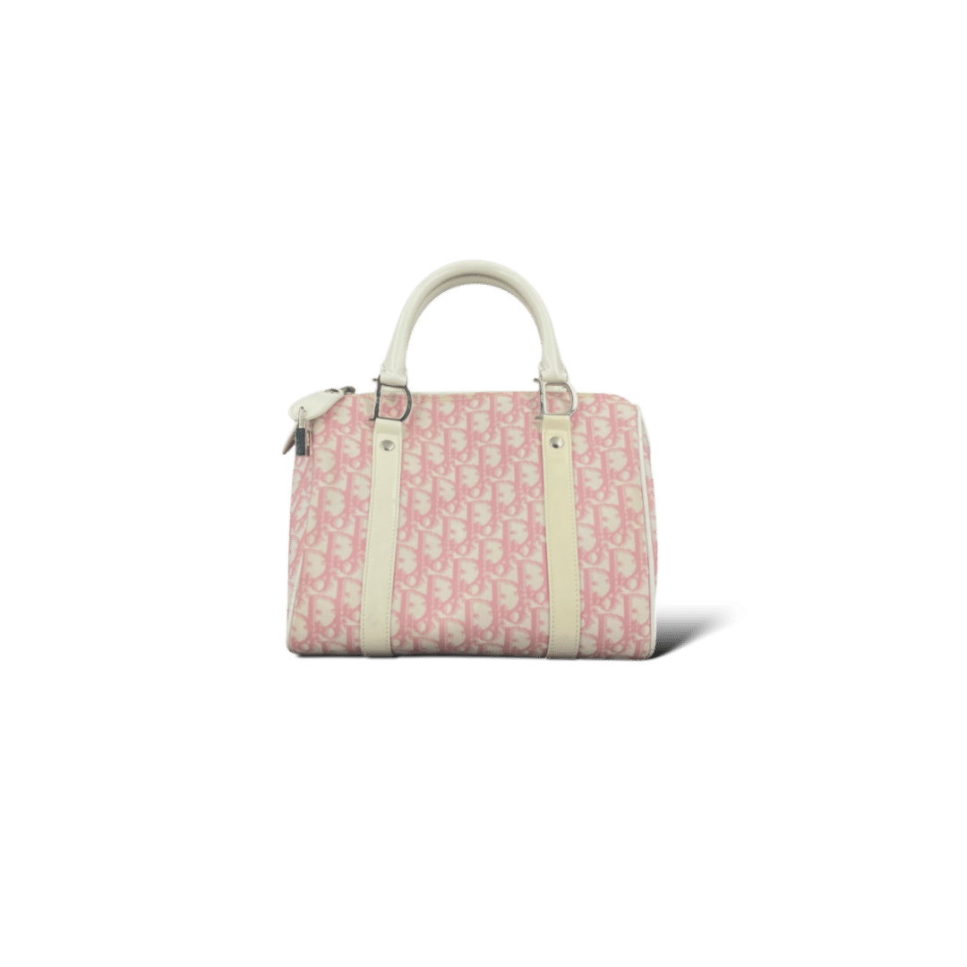 Dior Boston Monogramme/Blanc/Rose Small