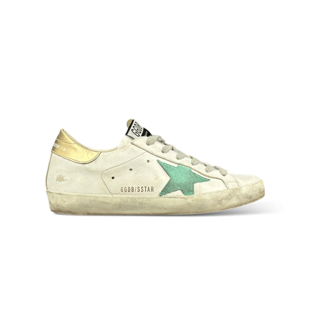 Golden Goose Super Star Blanc/ Vert / Or  37