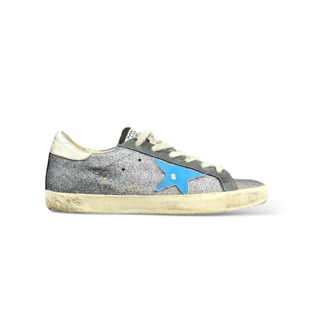 Golden Goose Super Star Argenté / Bleu / Noir 39