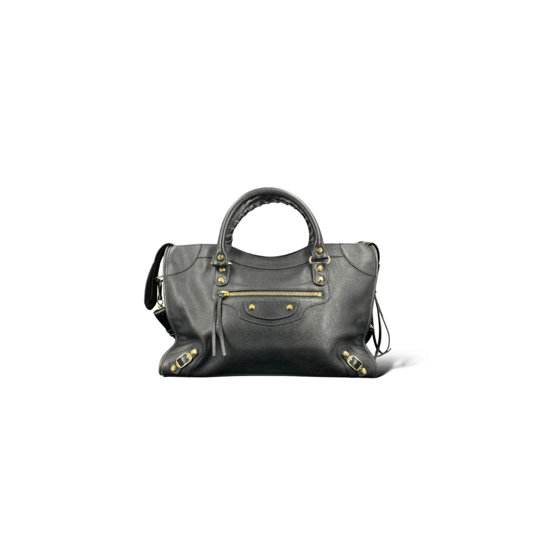 Balenciaga CITY / Noir / Doré / Médium