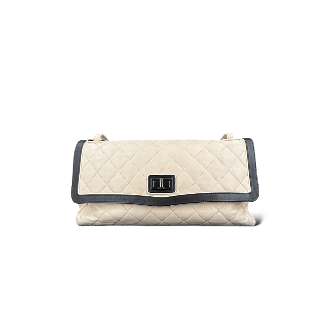 0000004117 Chanel Sac à Rabat Rose/ Noir Tall