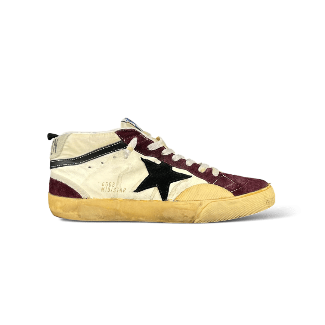 Golden Goose Mid star Blanc/Bordeaux  41