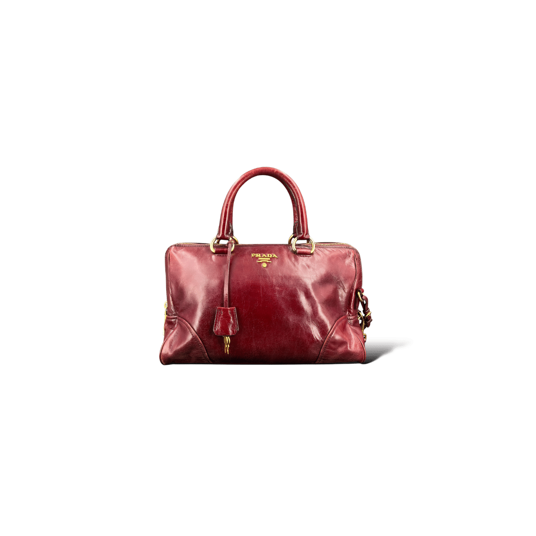 Prada Sac à main  / Bordeaux / Doré / Médium