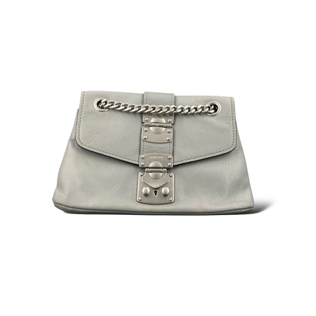 miu miu Sac à main / Gris / Argenté / Small