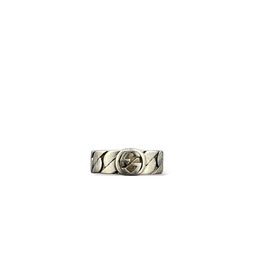 Gucci Bague Interlocking / Argenté / 63