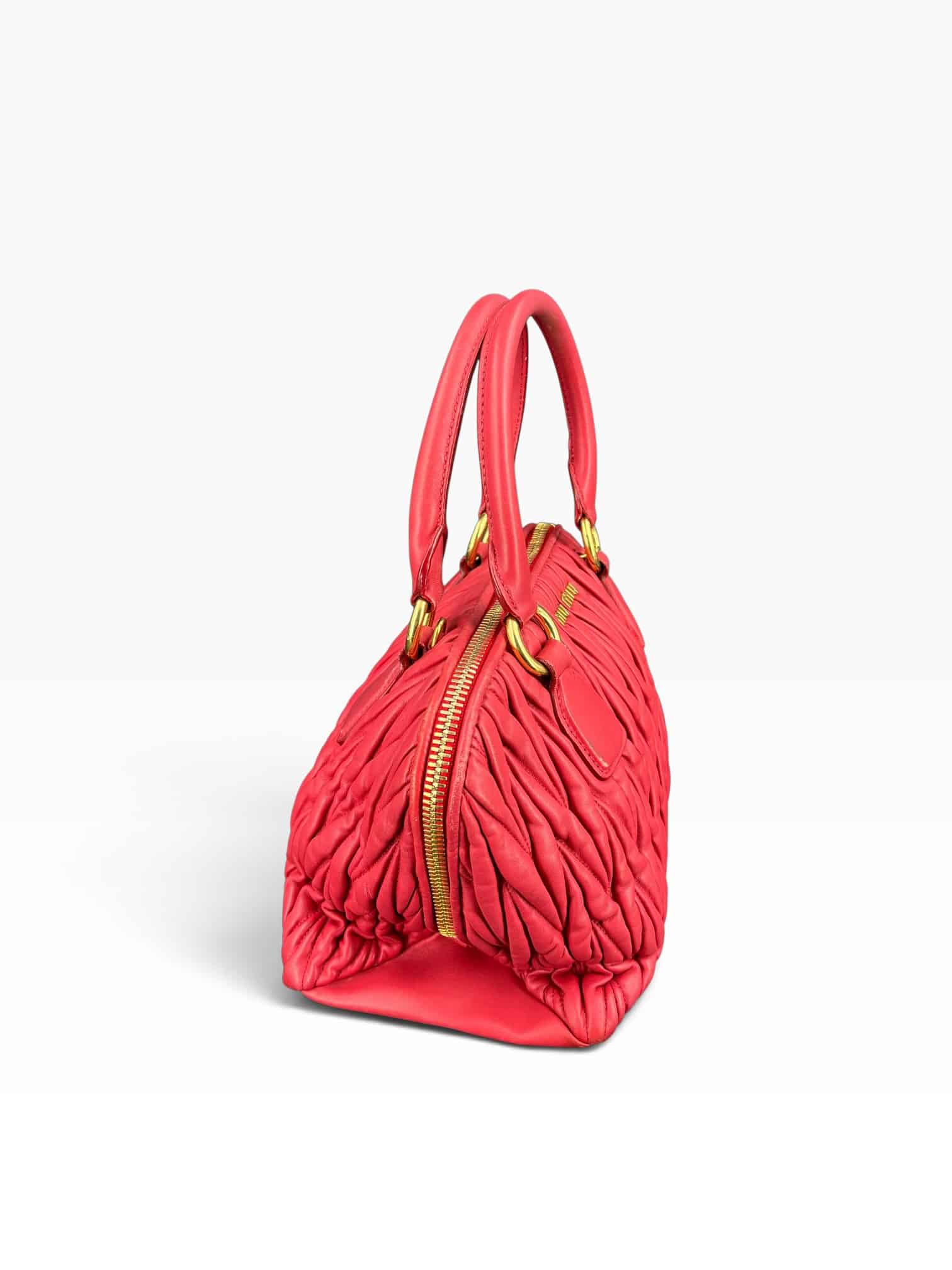 miu miu Sac à main / Rouge / Doré / Small – 2