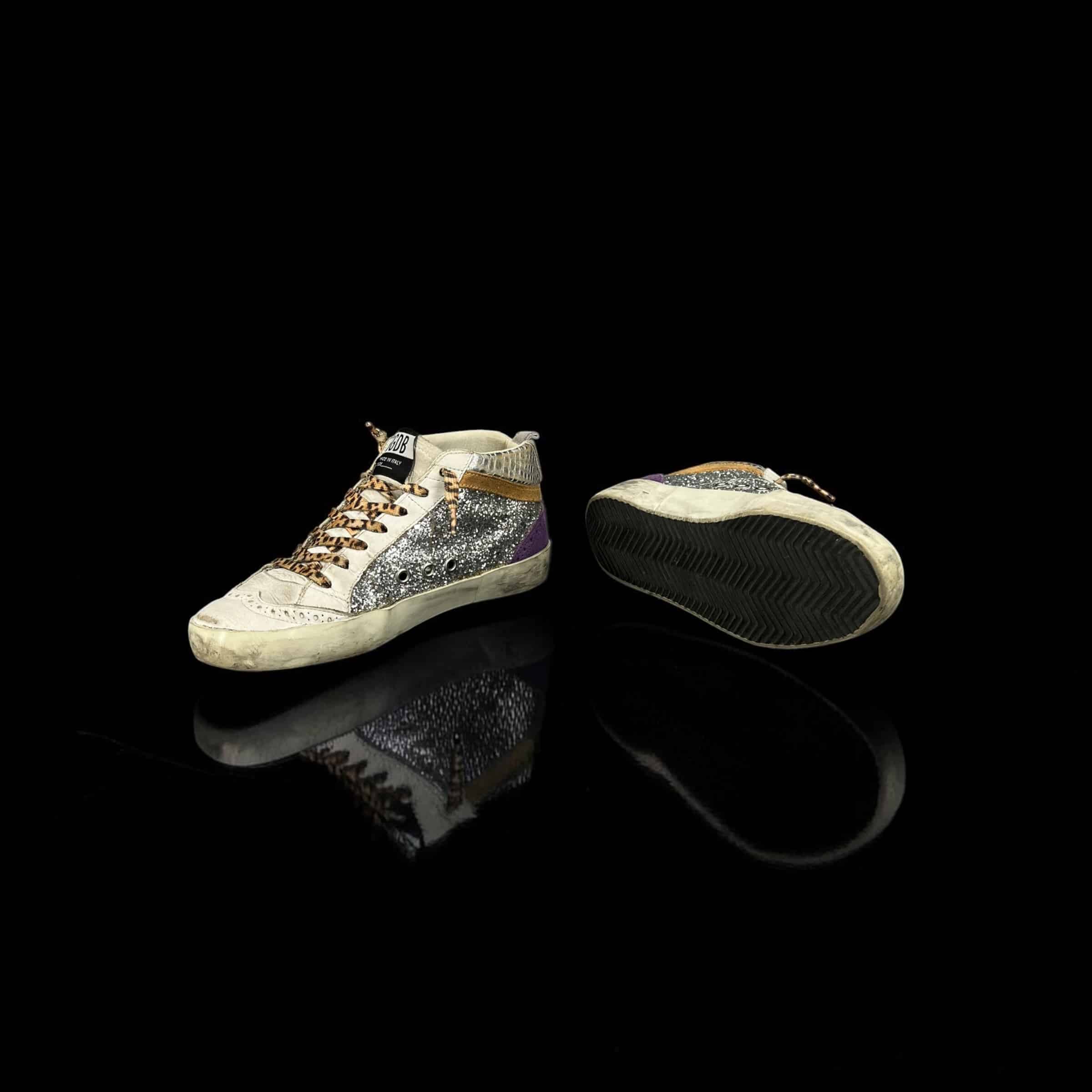 Golden Goose Mid star Argenté/Violet/Marron/Noir 36 – 4