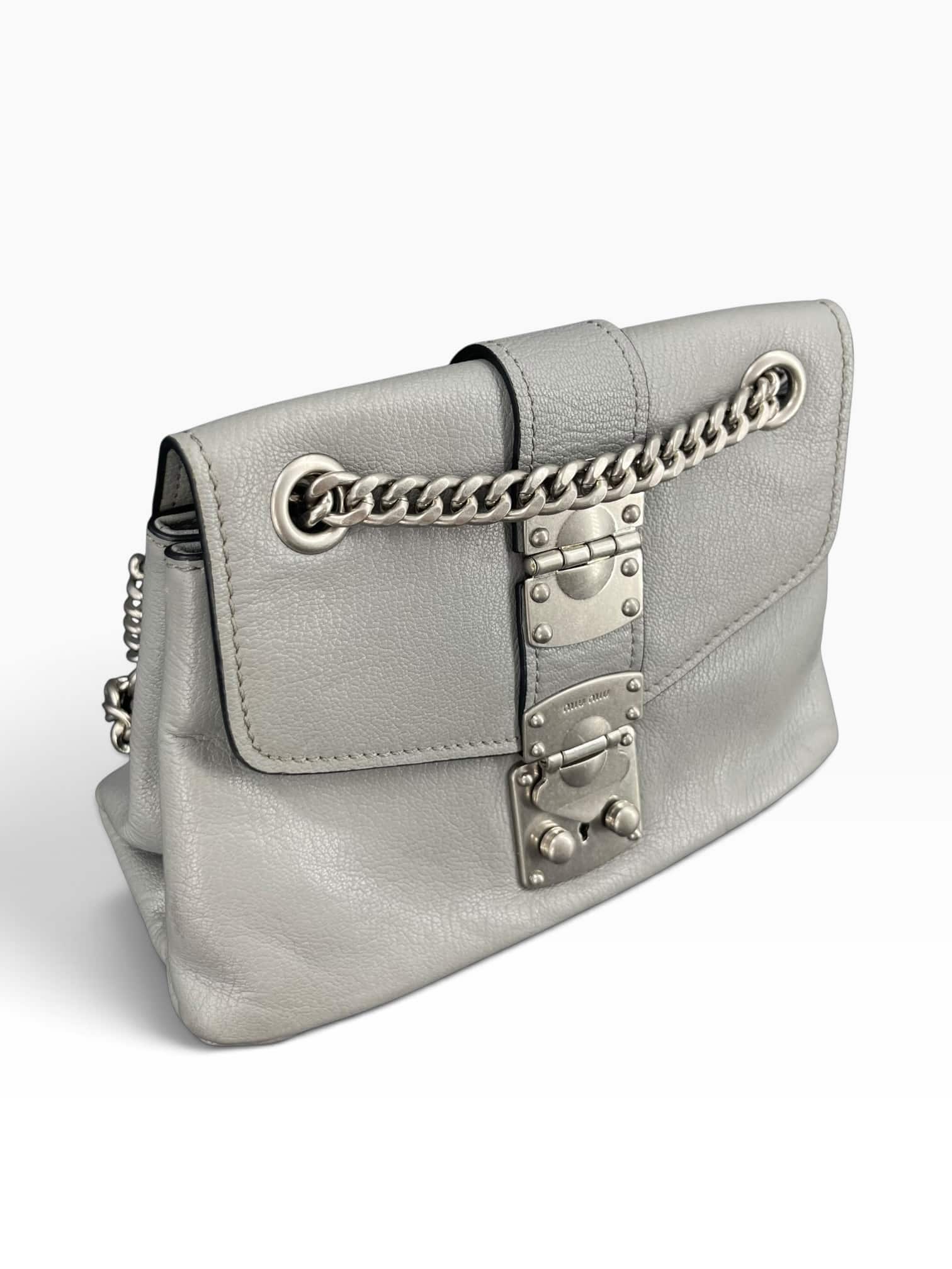 miu miu Sac à main / Gris / Argenté / Small – 2