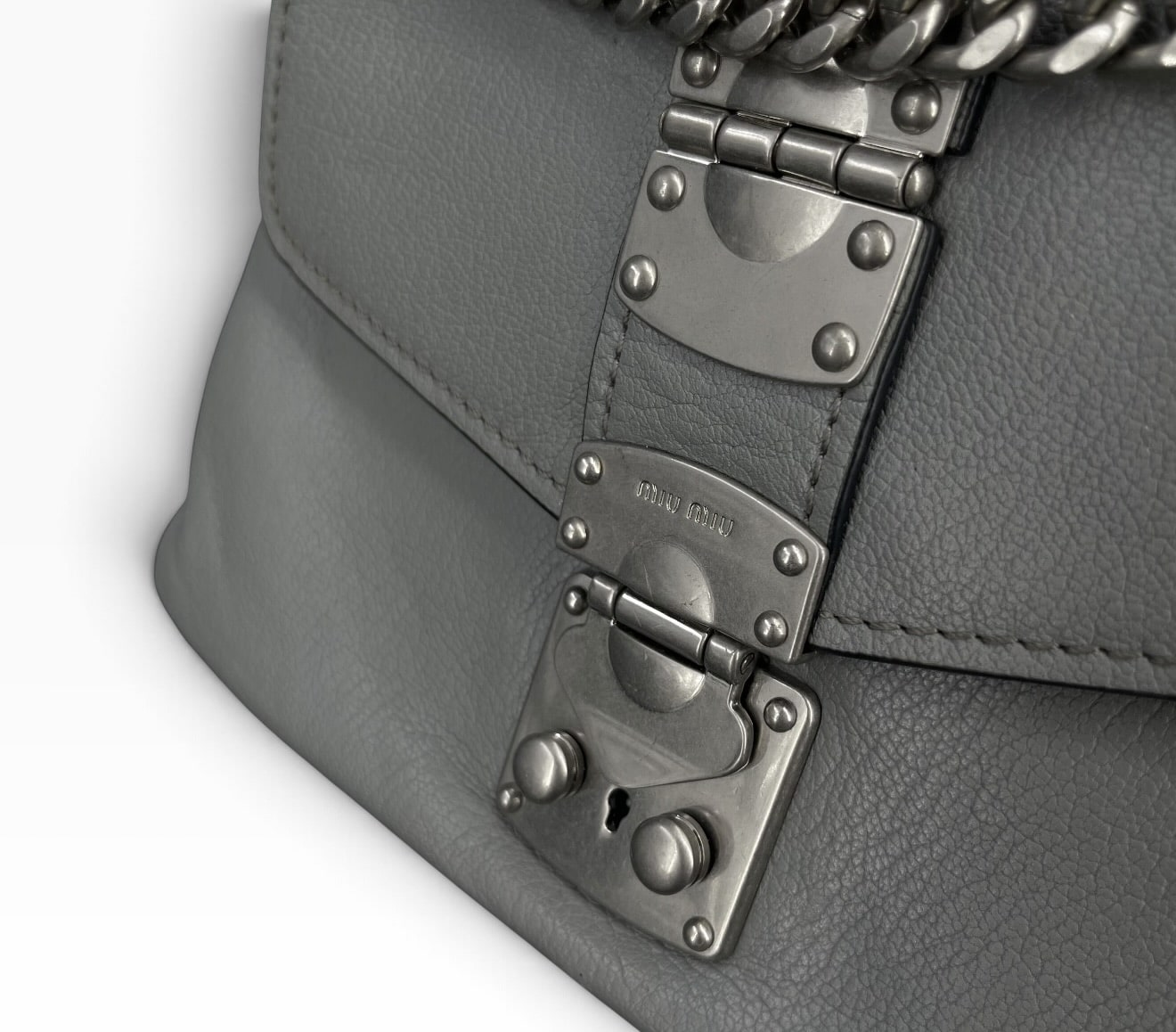 miu miu Sac à main / Gris / Argenté / Small – 4
