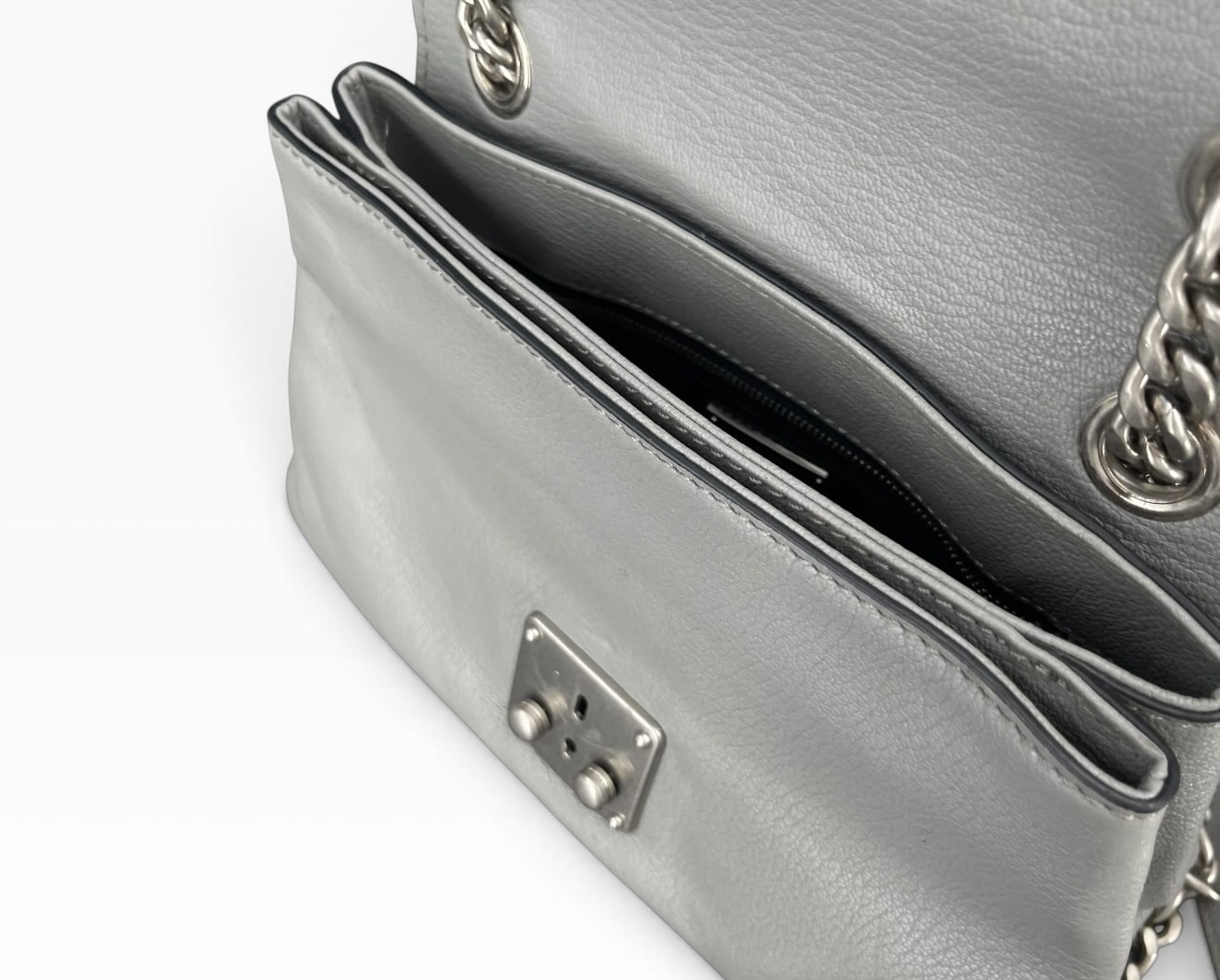 miu miu Sac à main / Gris / Argenté / Small – 5