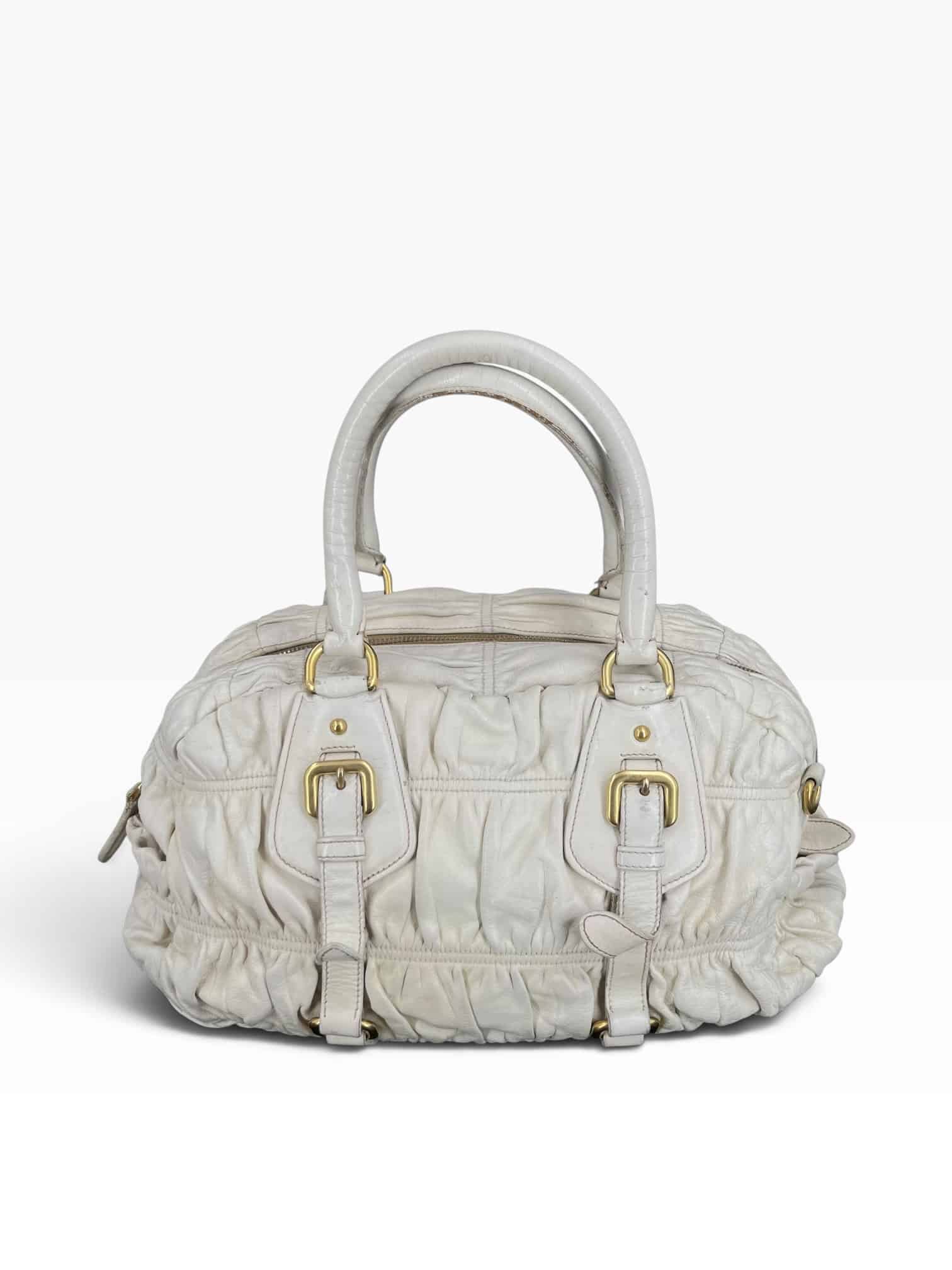 Prada Cabas / Blanc / Doré / Médium – 4