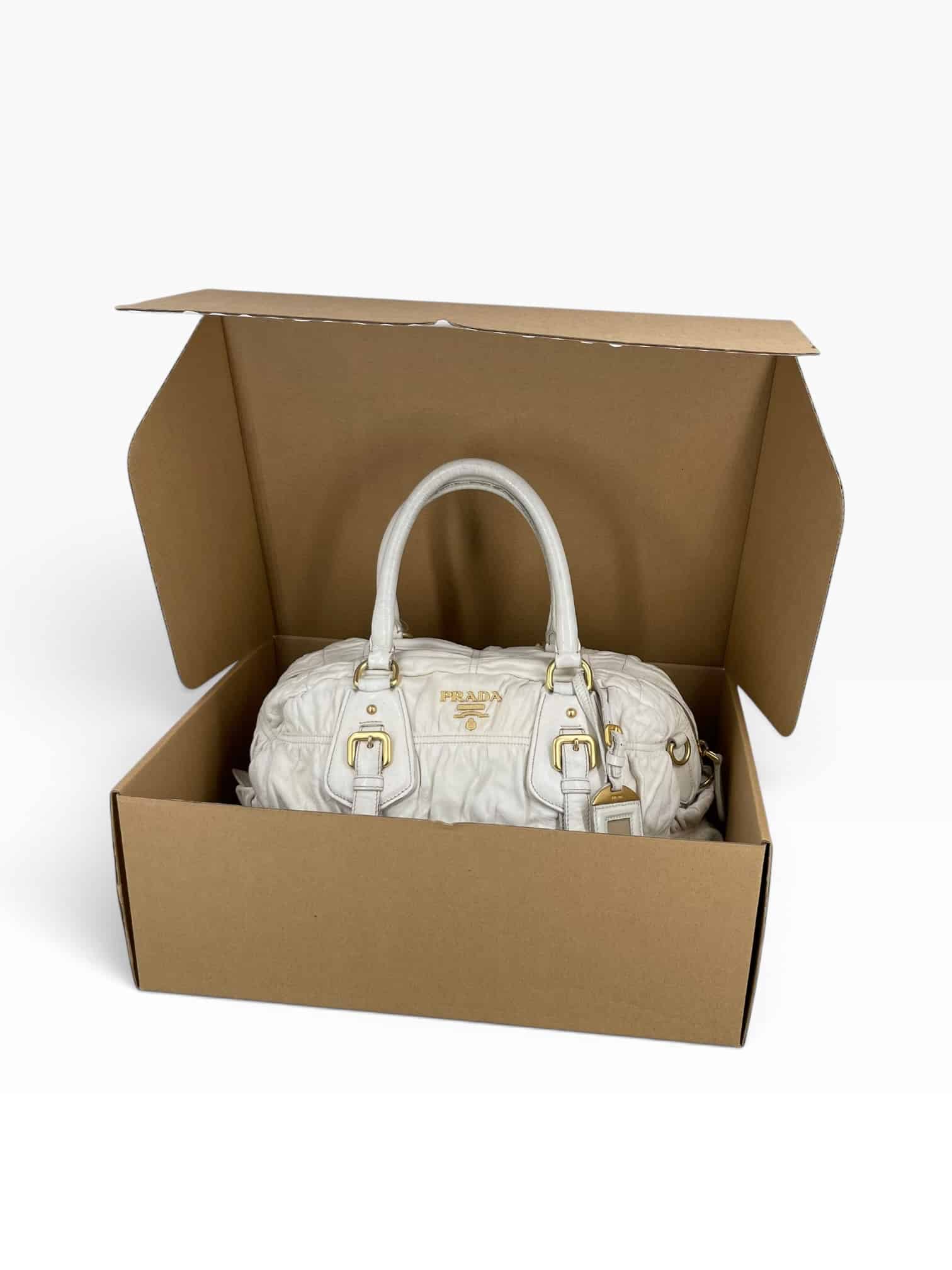 Prada Cabas / Blanc / Doré / Médium – 6