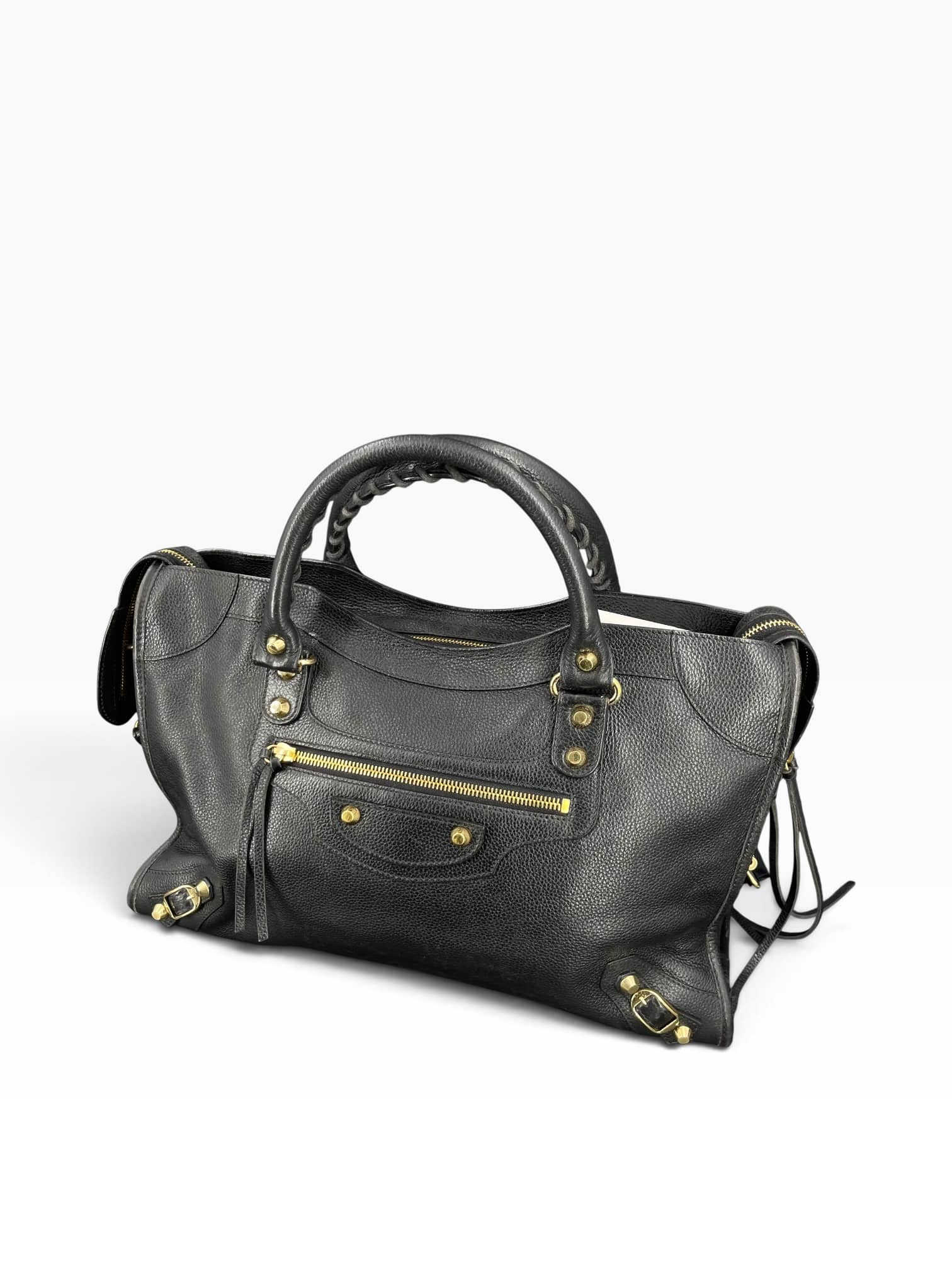 Balenciaga CITY / Noir / Doré / Médium