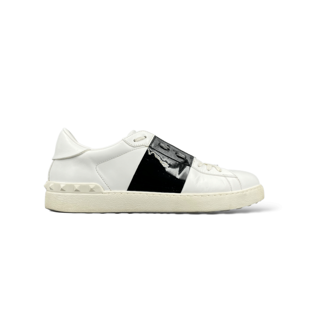 Valentino Open / Blanc / Noir vernis / 42