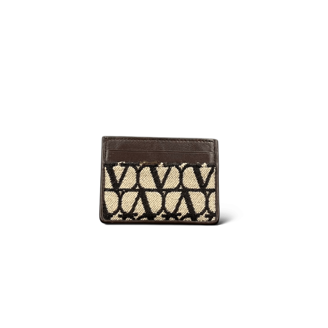 0000004420 Valentino  Porte carte / Marron / Crème / taille unique