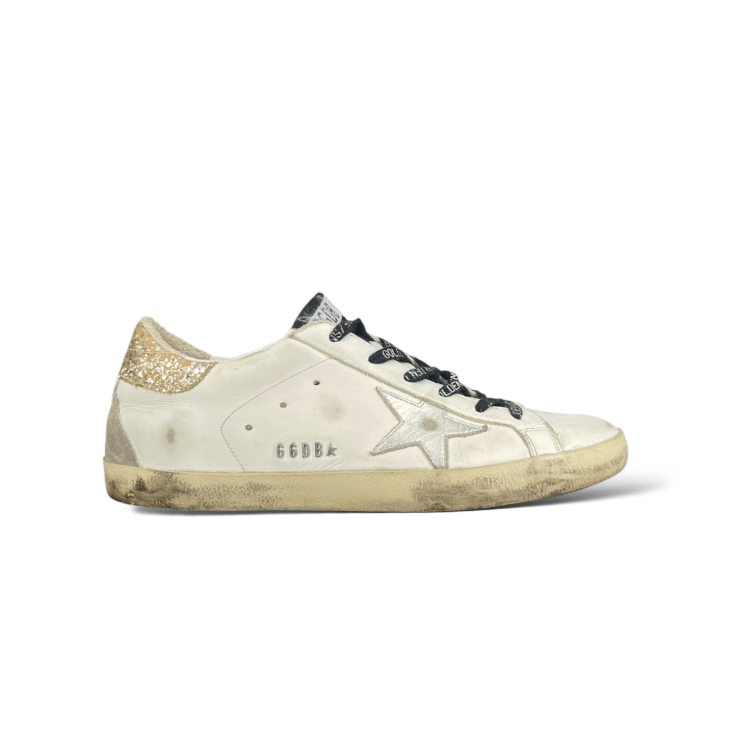 Golden Goose Super Star / Blanc / Argenté / 40
