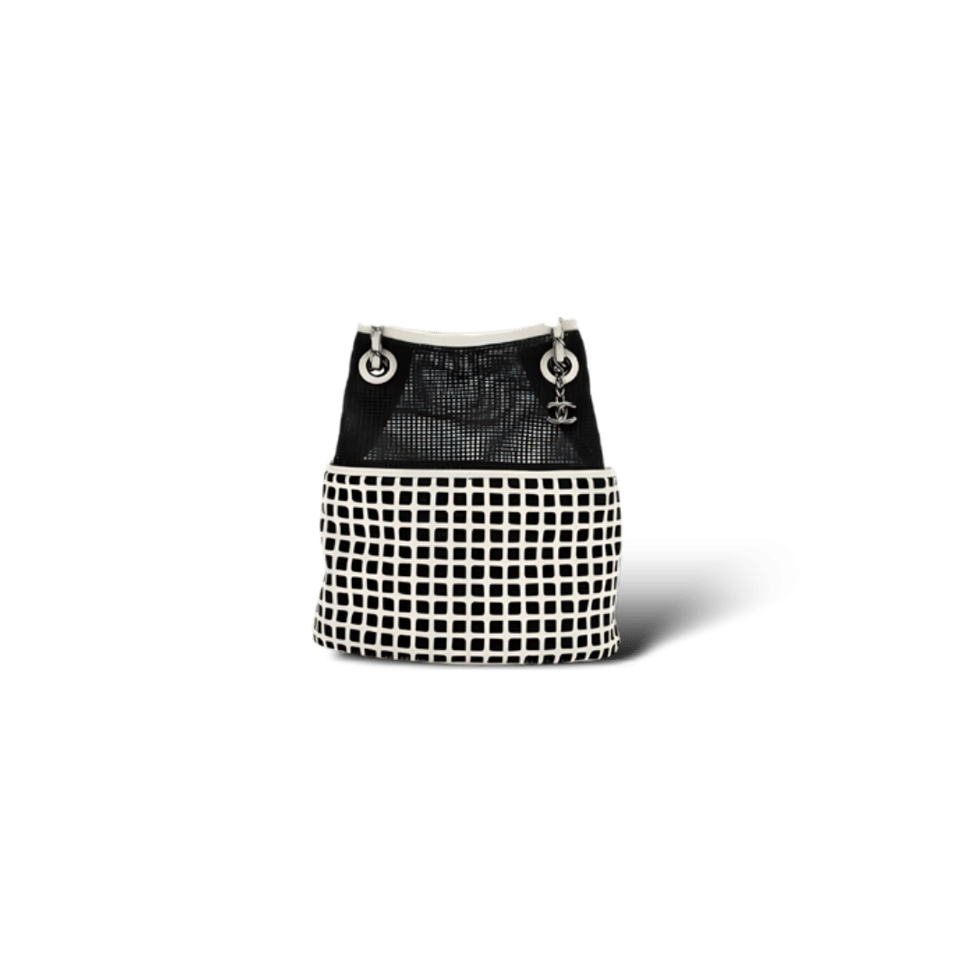 Chanel Seau Blanc/Noir Small