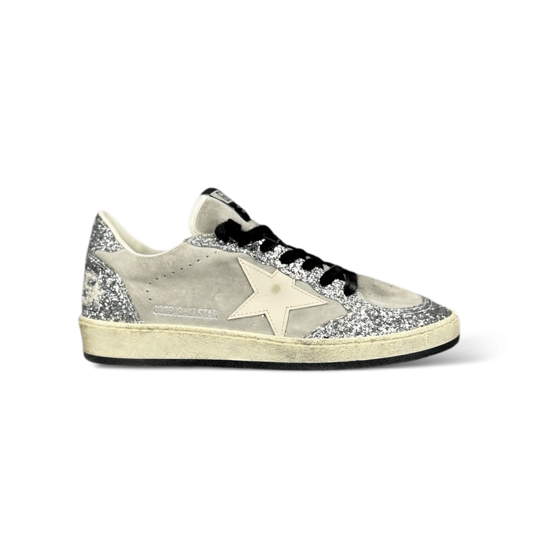 Golden Goose Ball Star Gris/Paillette 36