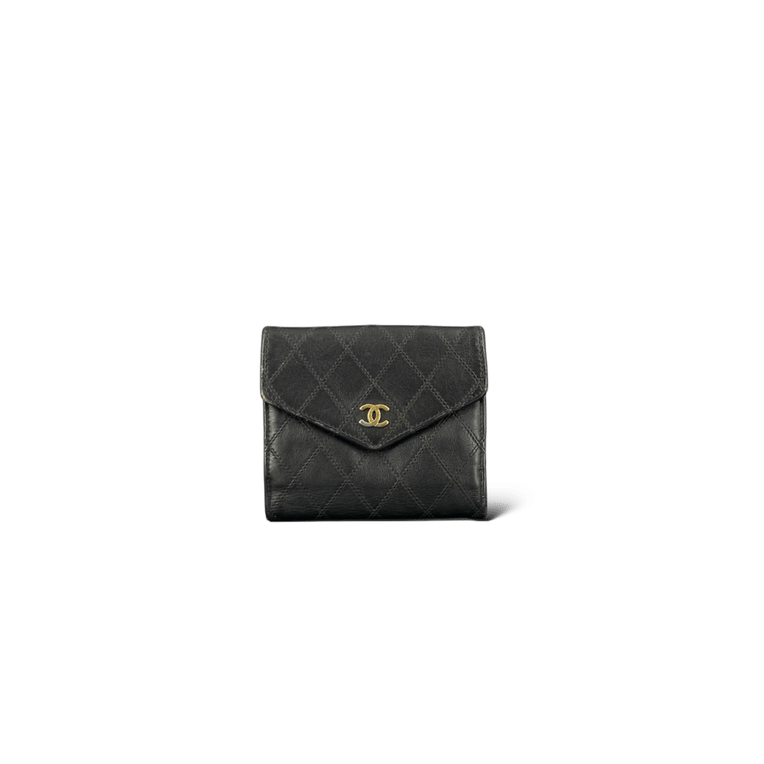 Chanel Porte Monnaie Caviar  / Noir / Doré / Médium