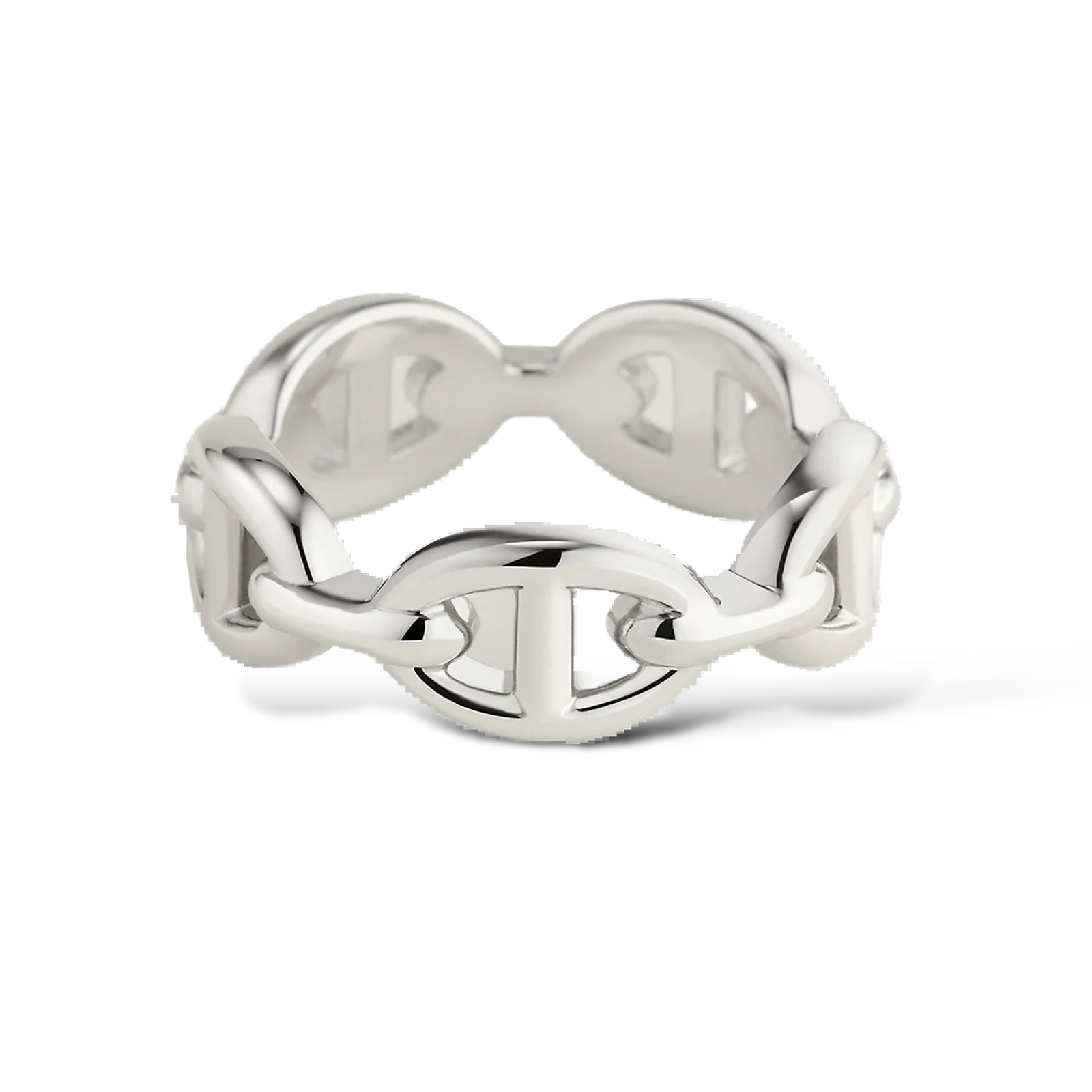 Bague Hermès Chaîne d'ancre en Argent – Taille 48
