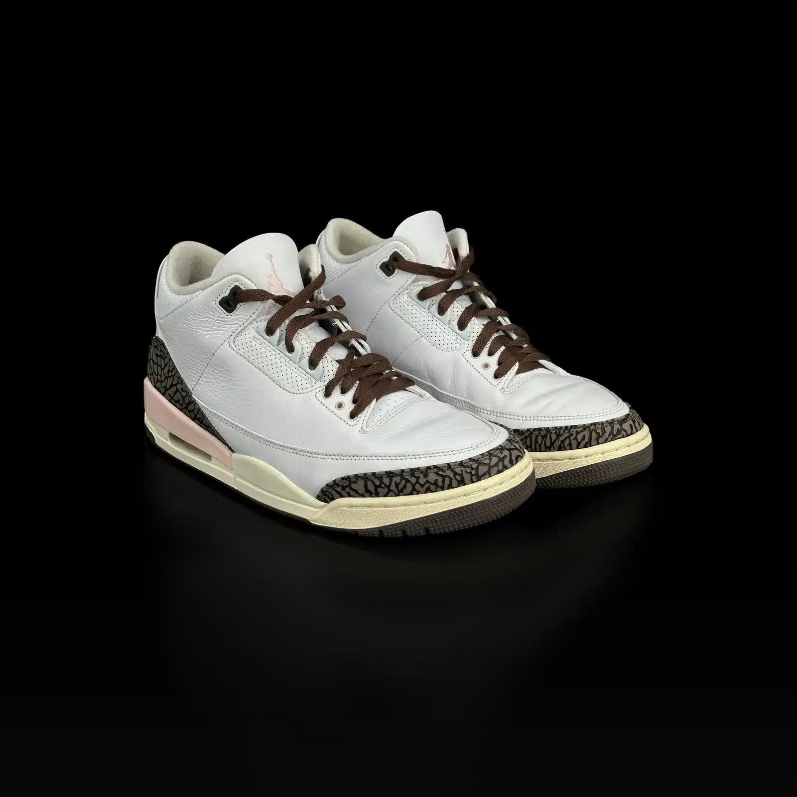 Air Jordan 3 Retro Neapolitan Dark Mocha Sneakers White, Pink and Brown – Size 44.5 EU