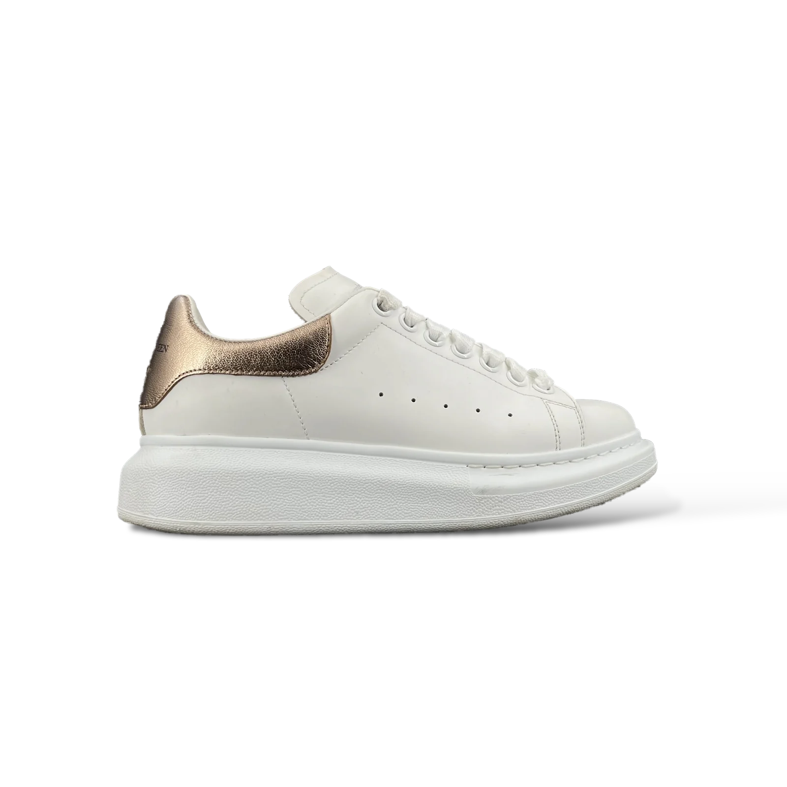 Baskets Alexander McQueen Oversize Blanc et Bronze – Taille 37.5