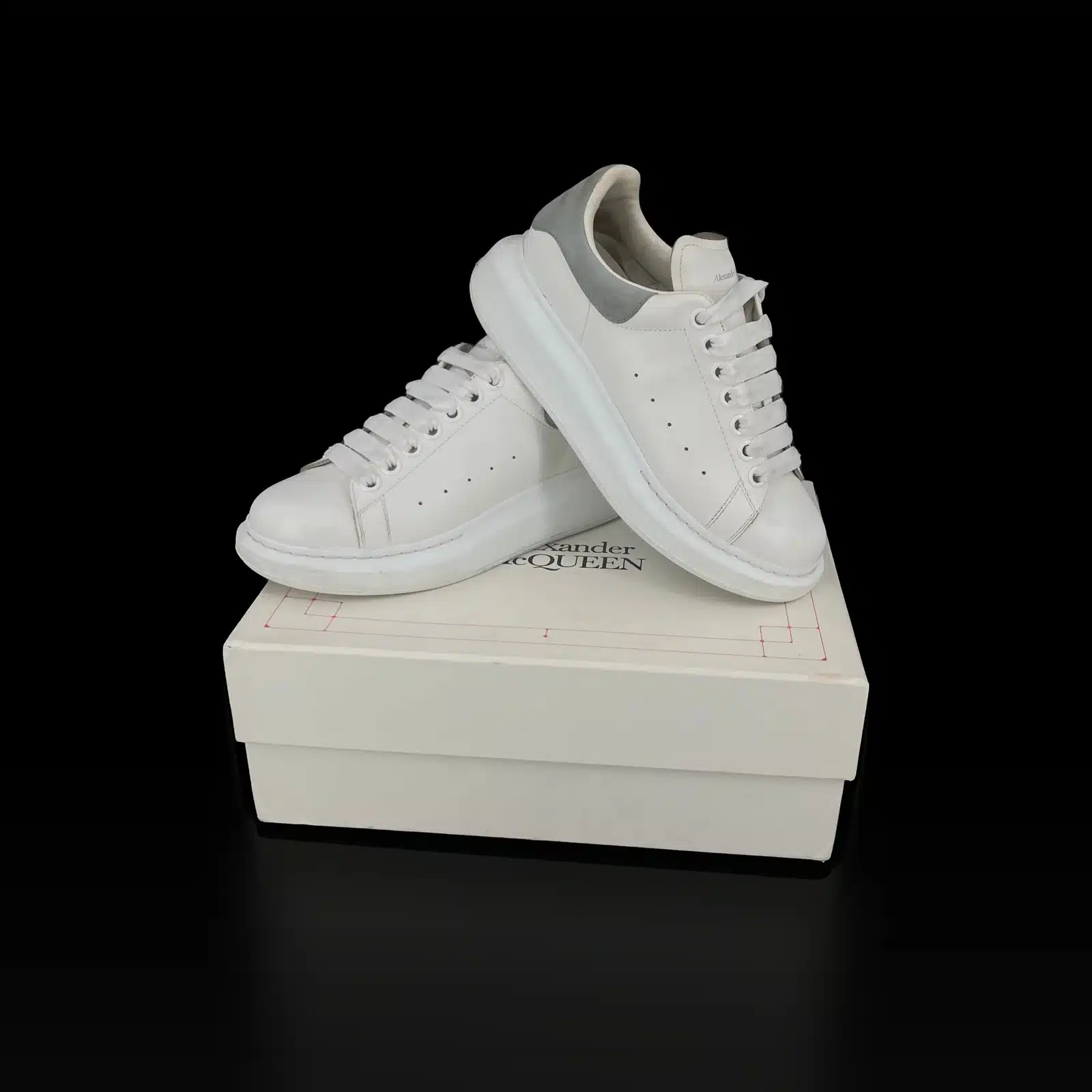 Alexander McQueen Oversize Sneakers White and Grey – Size 37 – 5