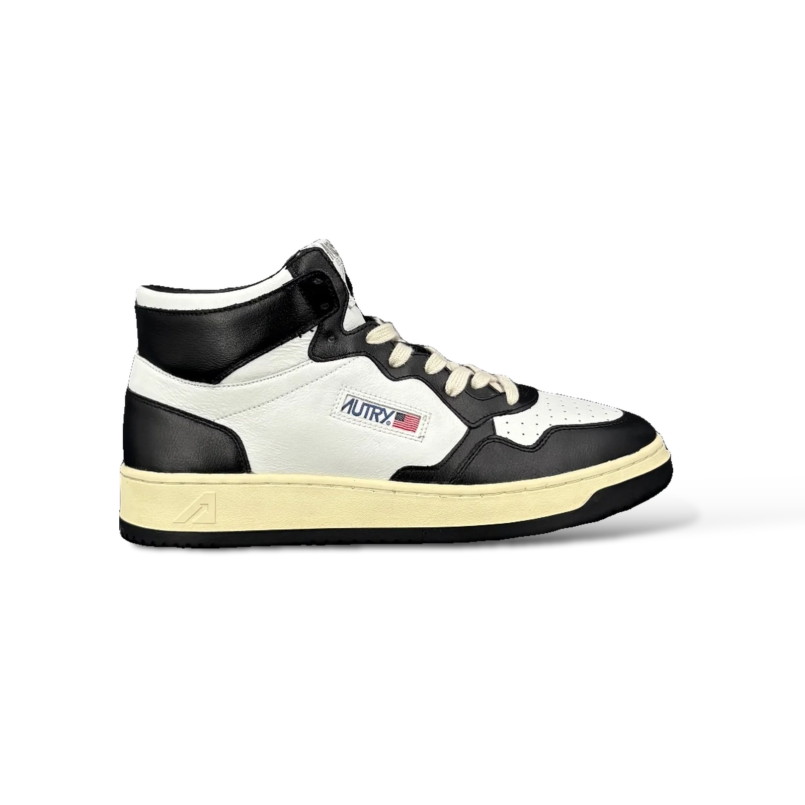 Baskets Autry Medalist Mid Blanc et Noir – Taille 44