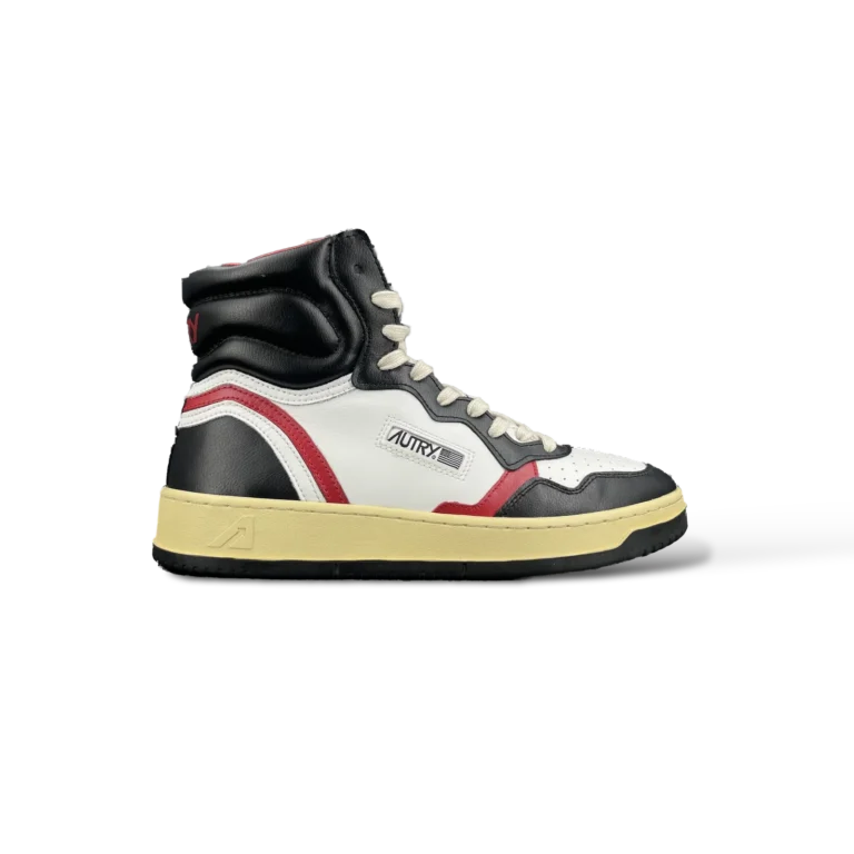 Sneakers Autry Medalist Mid Bianco, Nero e Rosso – Taglia 44