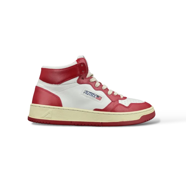 Sneakers Autry Medalist Mid Bianco e Rosso – Taglia 44
