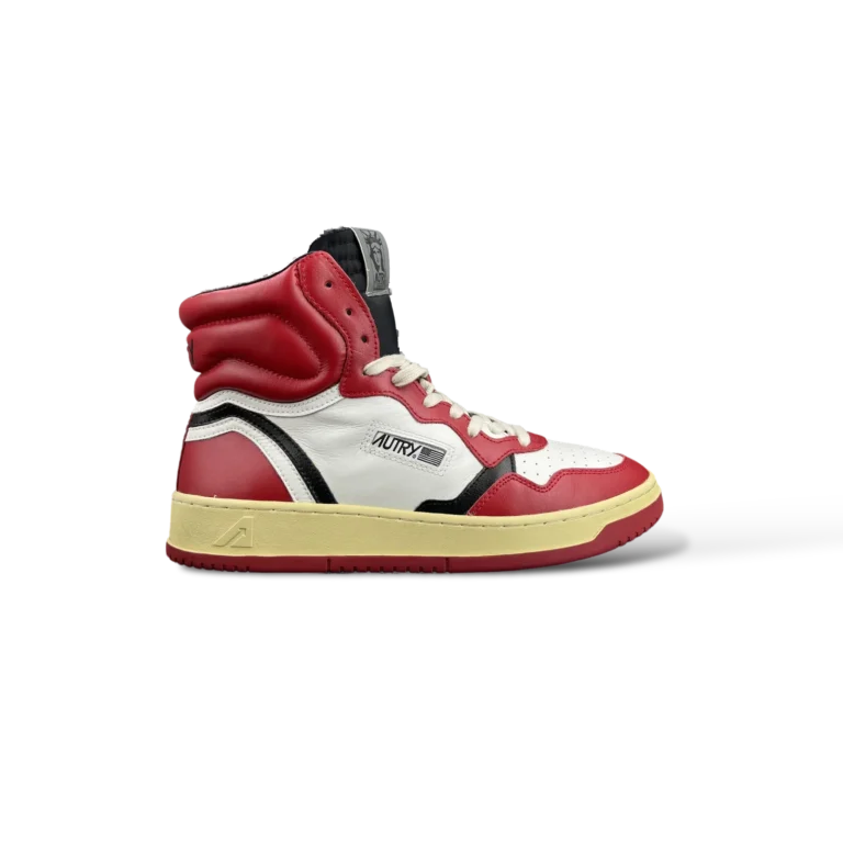 Sneakers Autry Medalist Mid Rosso, Bianco e Nero – Taglia 44