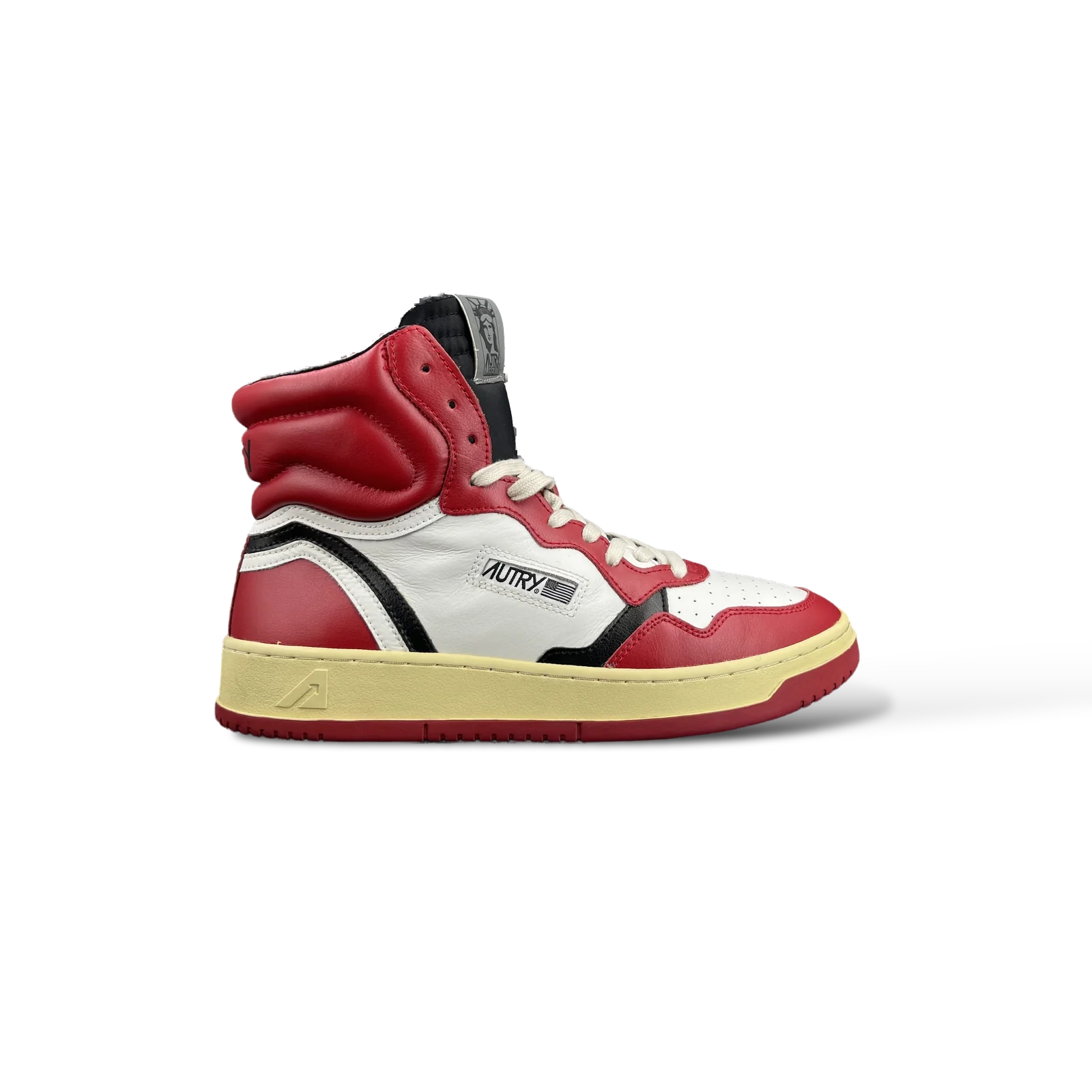 Baskets Autry Medalist Mid Rouge, Blanc et Noir – Taille 44