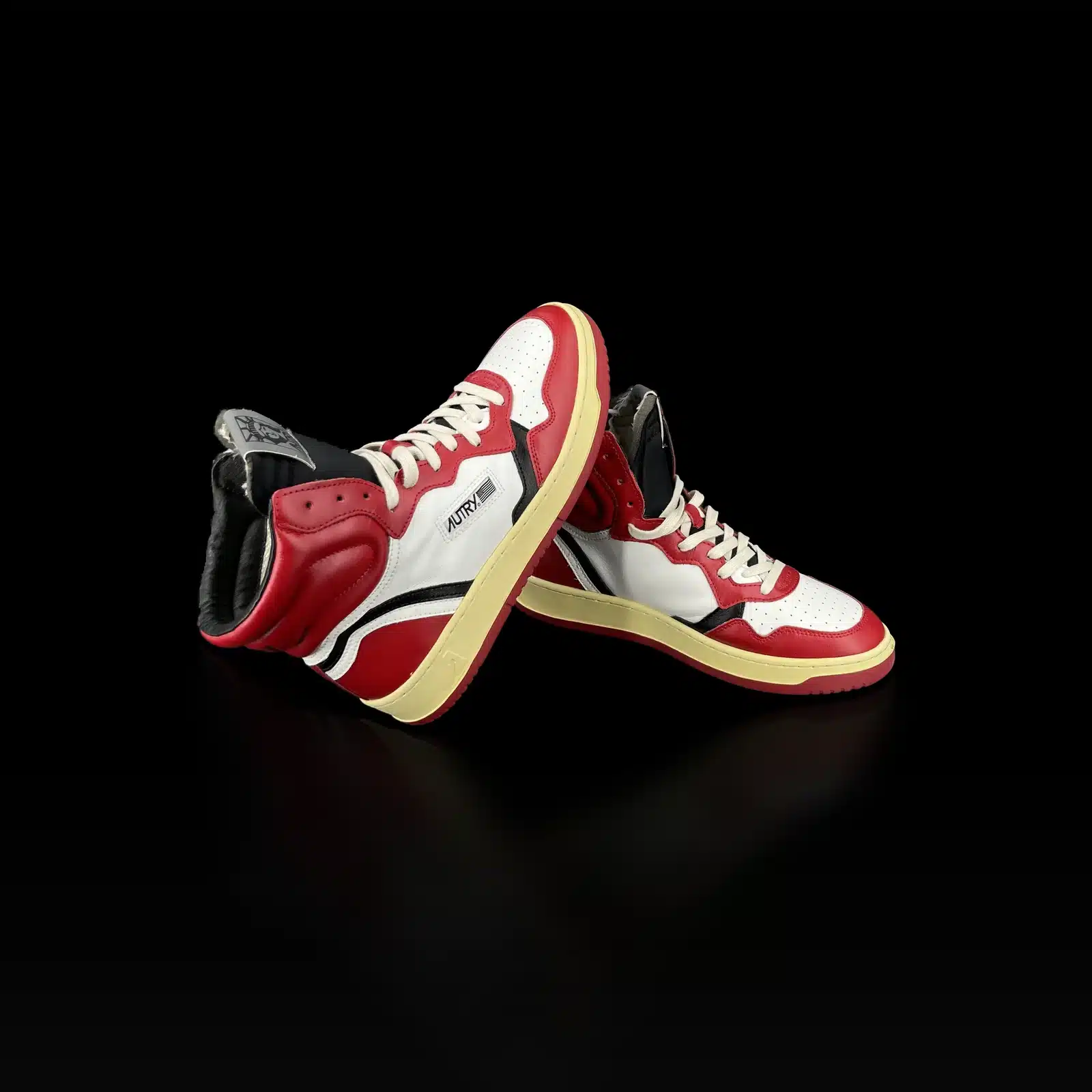 Sneakers Autry Medalist Mid Rosso, Bianco e Nero – Taglia 44 – 2
