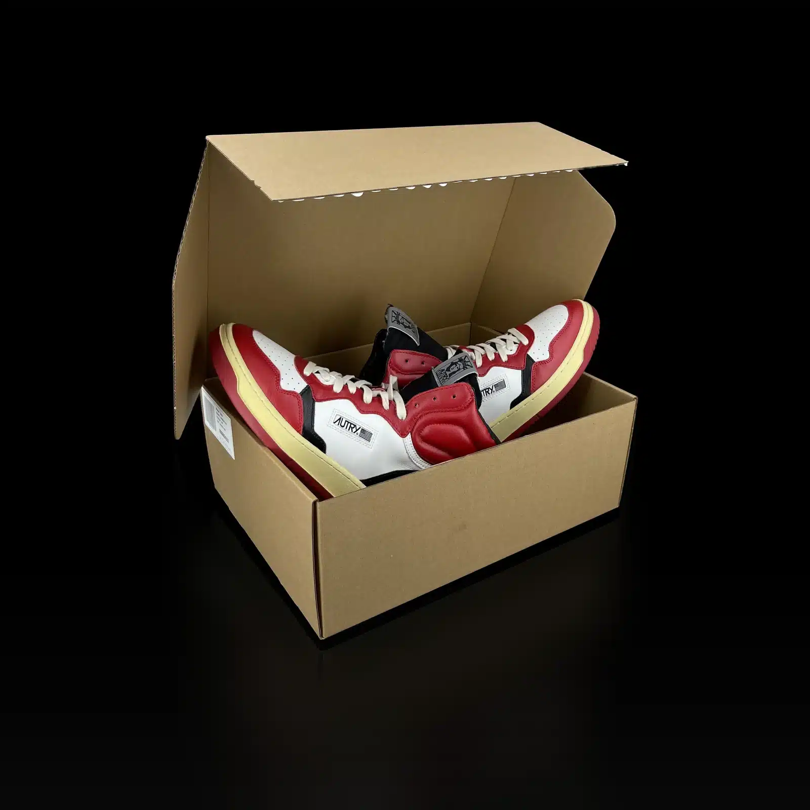 Sneakers Autry Medalist Mid Rosso, Bianco e Nero – Taglia 44 – 6