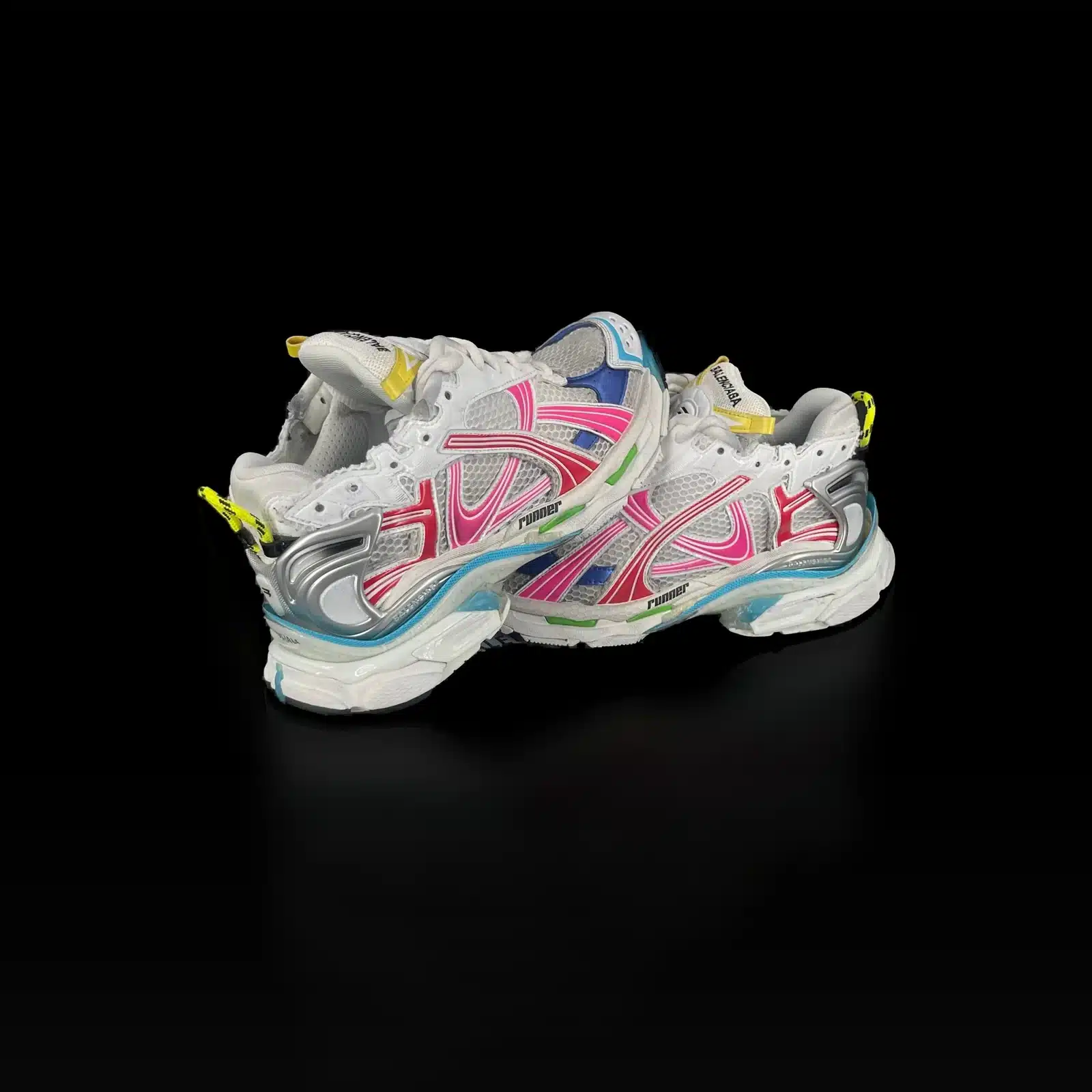 Baskets Balenciaga Runner Multicolore Blanc et Rose – Taille 40
