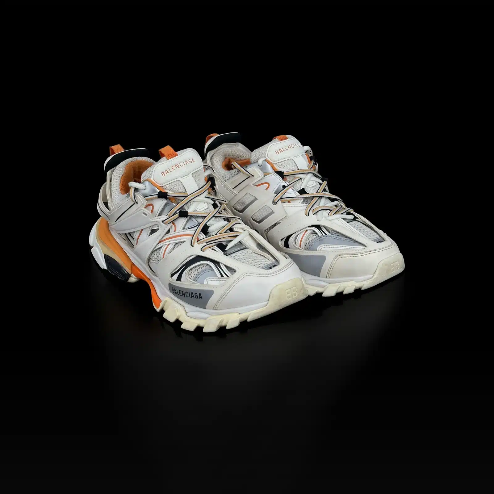 Balenciaga Track Sneakers White and Orange – Size 42 – 2